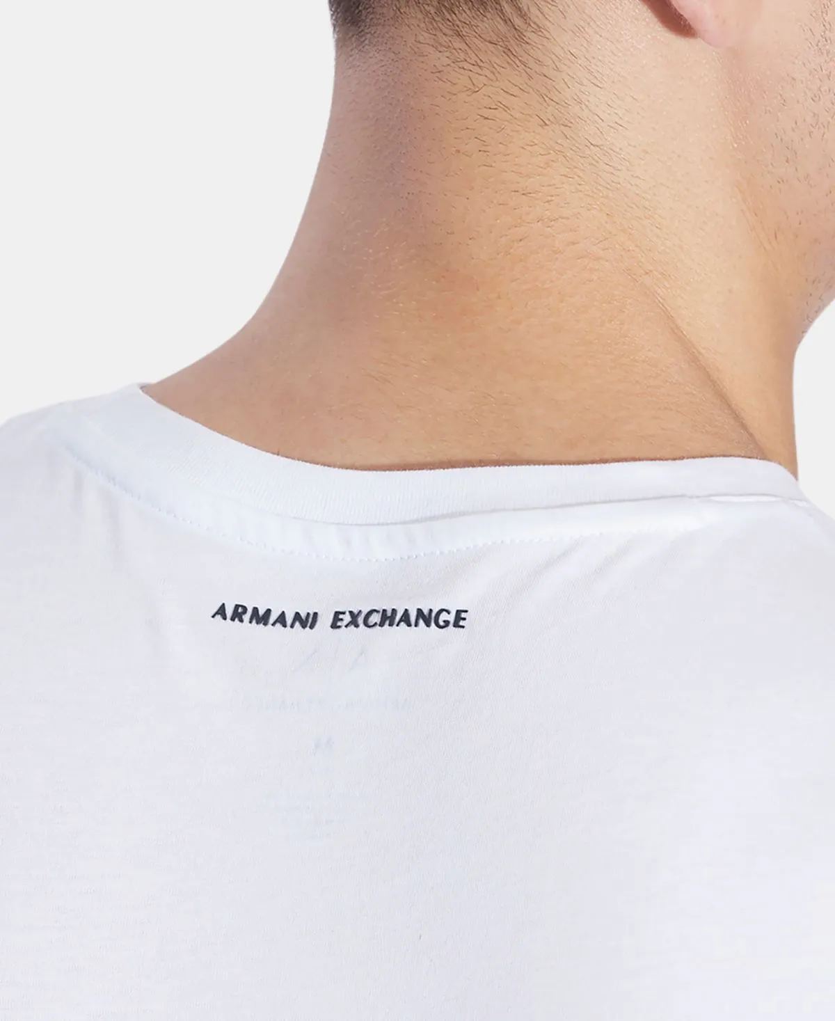 Men's foundation triangulation A|X Armani Exchange T-shirt, white