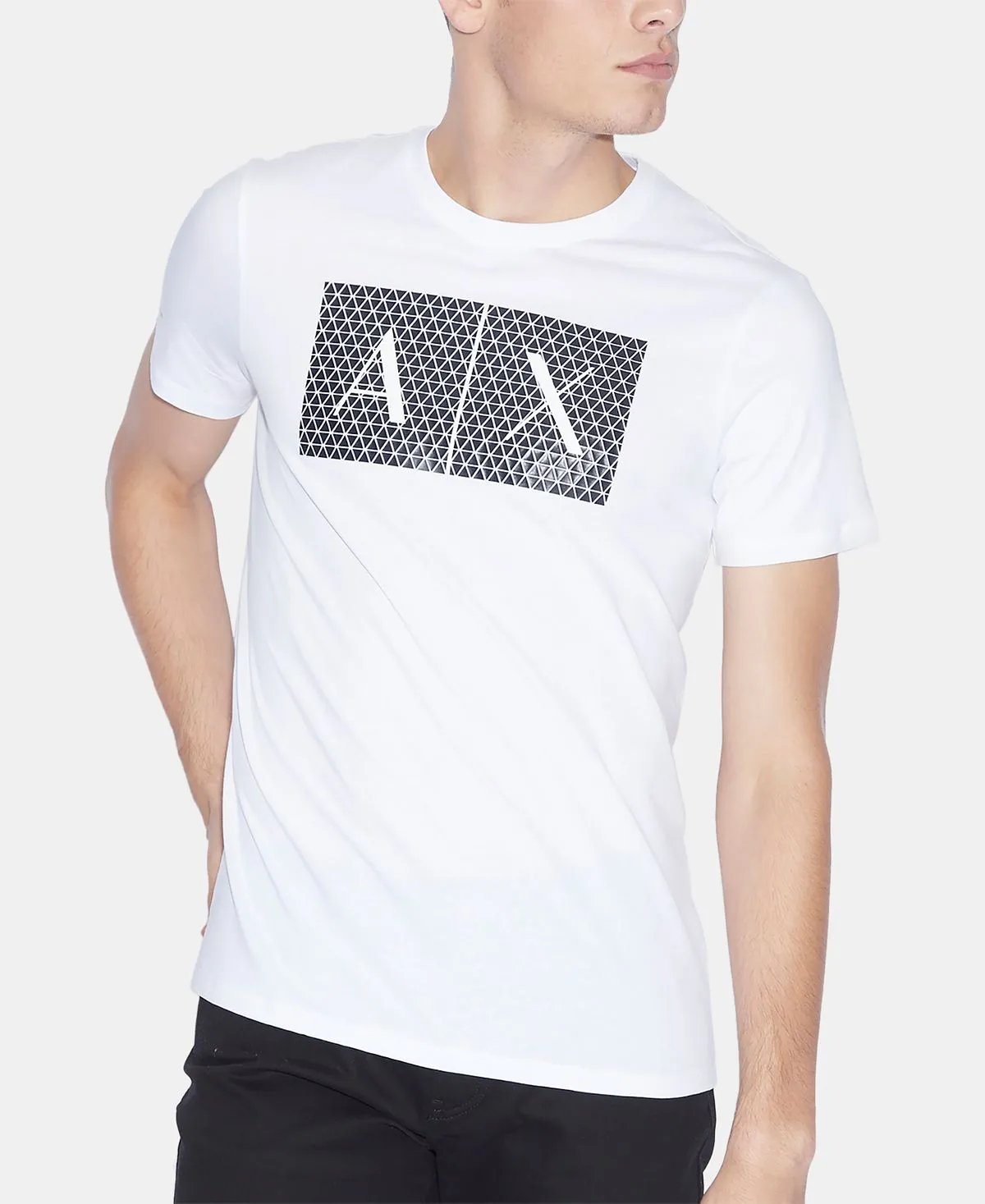 Men's foundation triangulation A|X Armani Exchange T-shirt, white