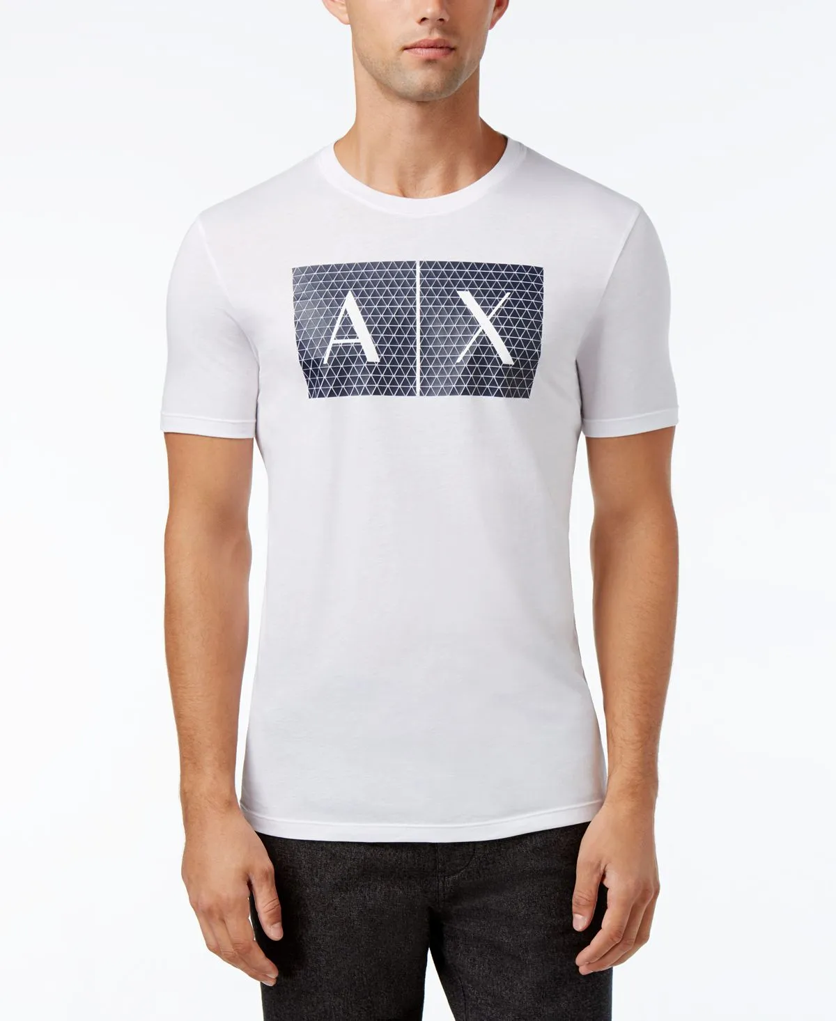 Men's foundation triangulation A|X Armani Exchange T-shirt, white