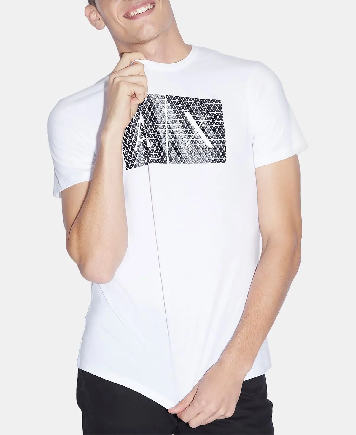 Men's foundation triangulation A|X Armani Exchange T-shirt, white