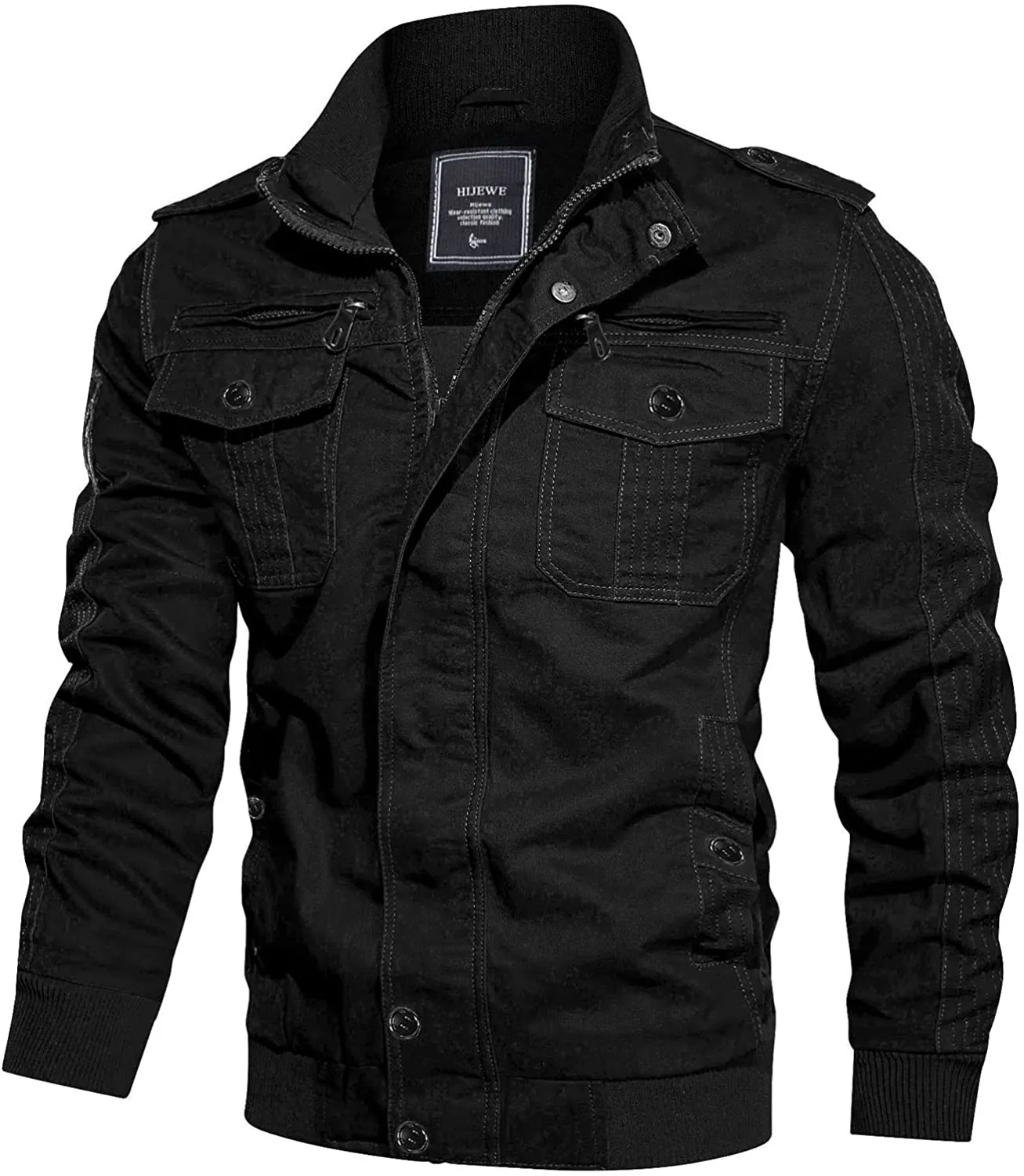 Men's Military Jacket Casual Cargo Jackets Lightweight Outwea