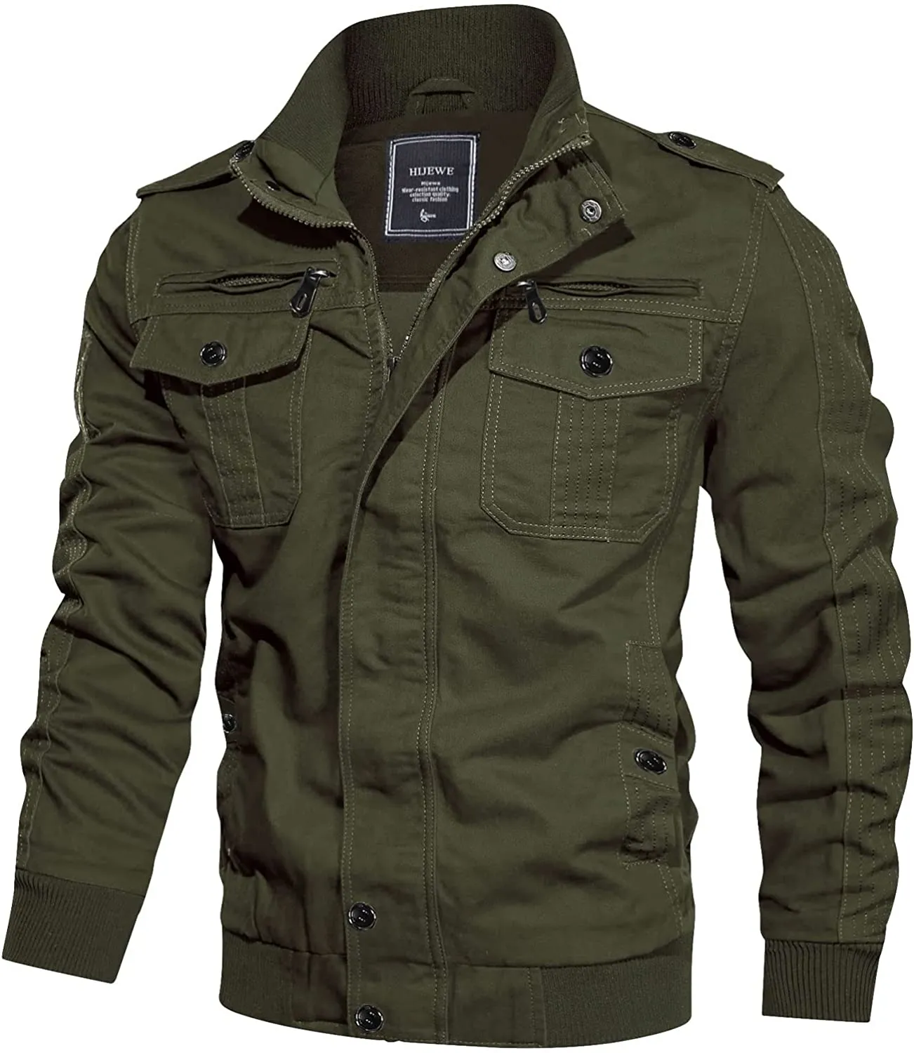 Men's Military Jacket Casual Cargo Jackets Lightweight Outwea