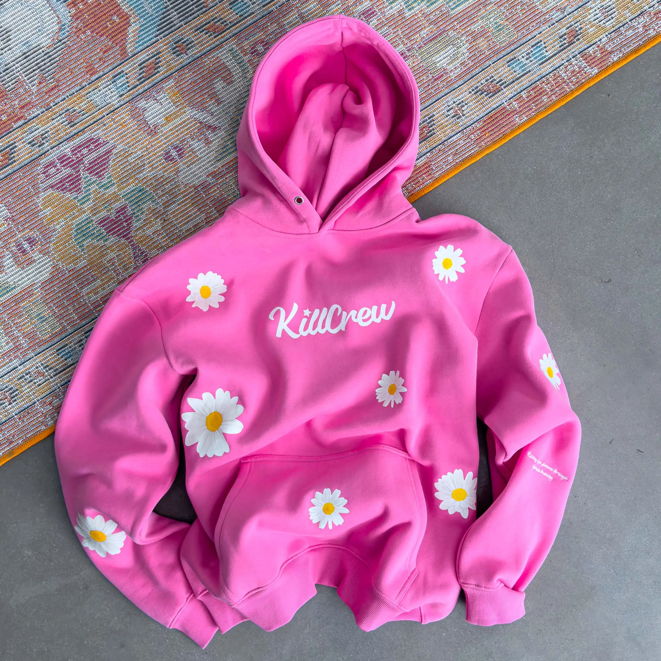 OVERSIZED LUX "DAISY" HOODIE - PINK