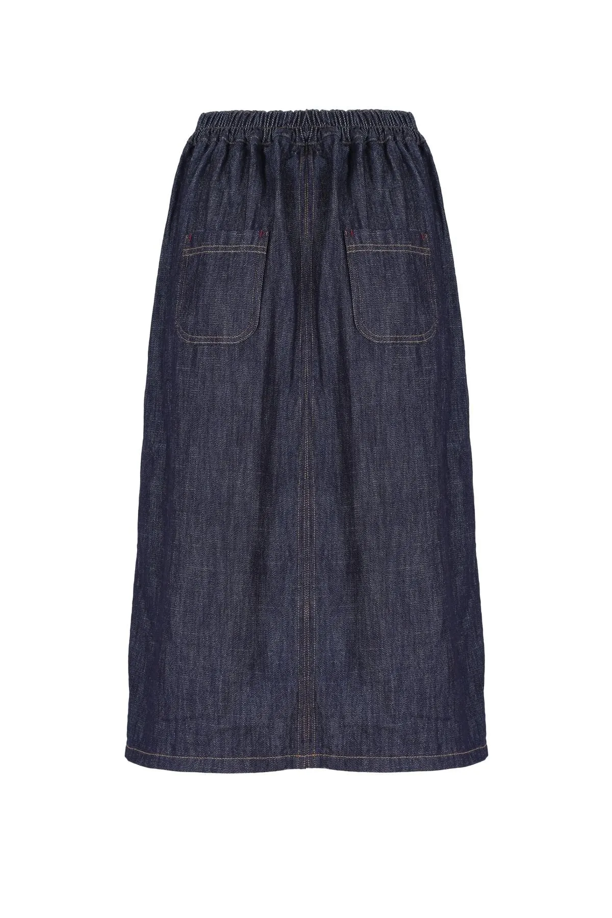 Phoenix Denim Midi Skirt Dark Wash