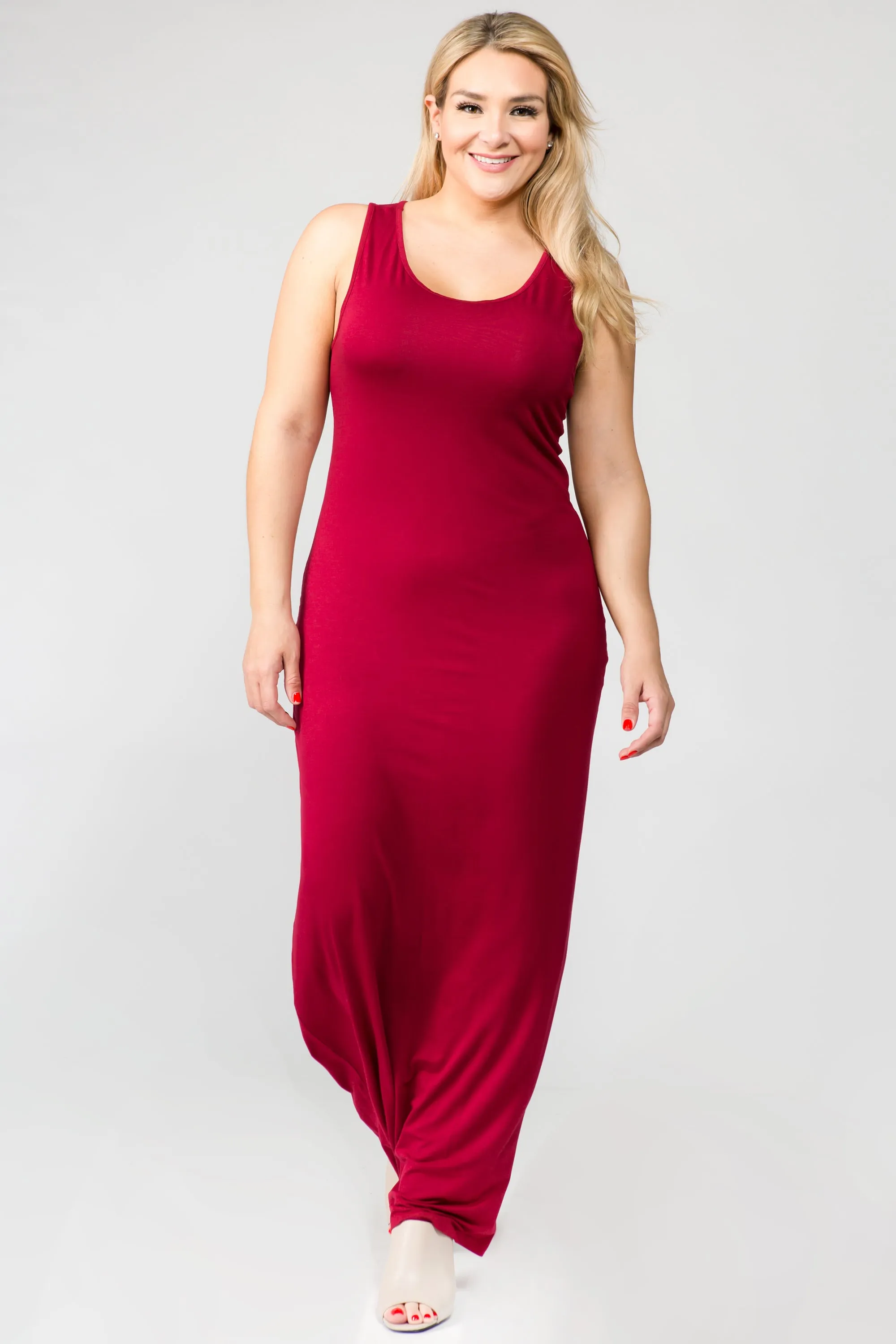 Plus Size Easy Breezy Tank Maxi Bodycon Dress