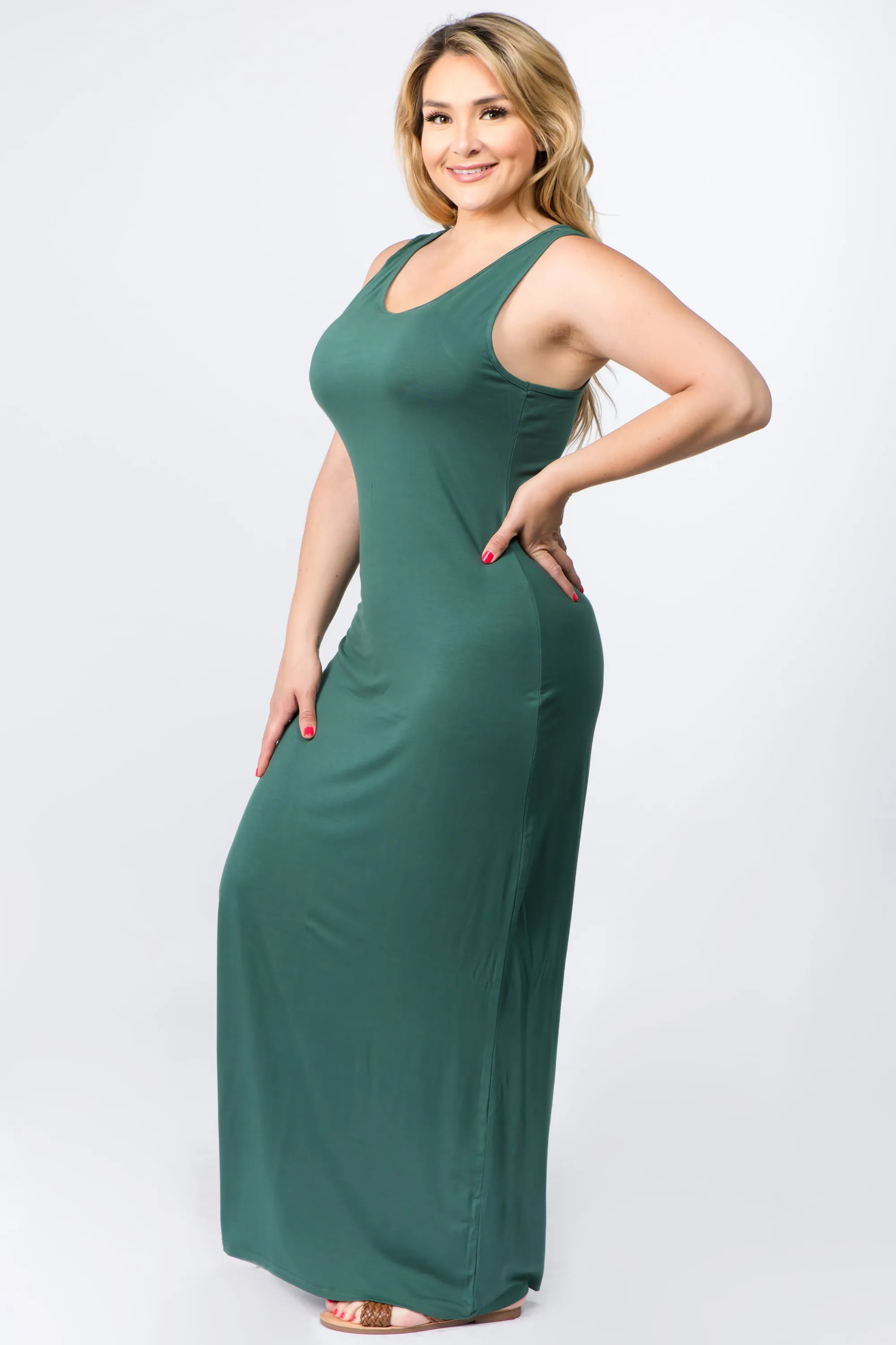 Plus Size Easy Breezy Tank Maxi Bodycon Dress