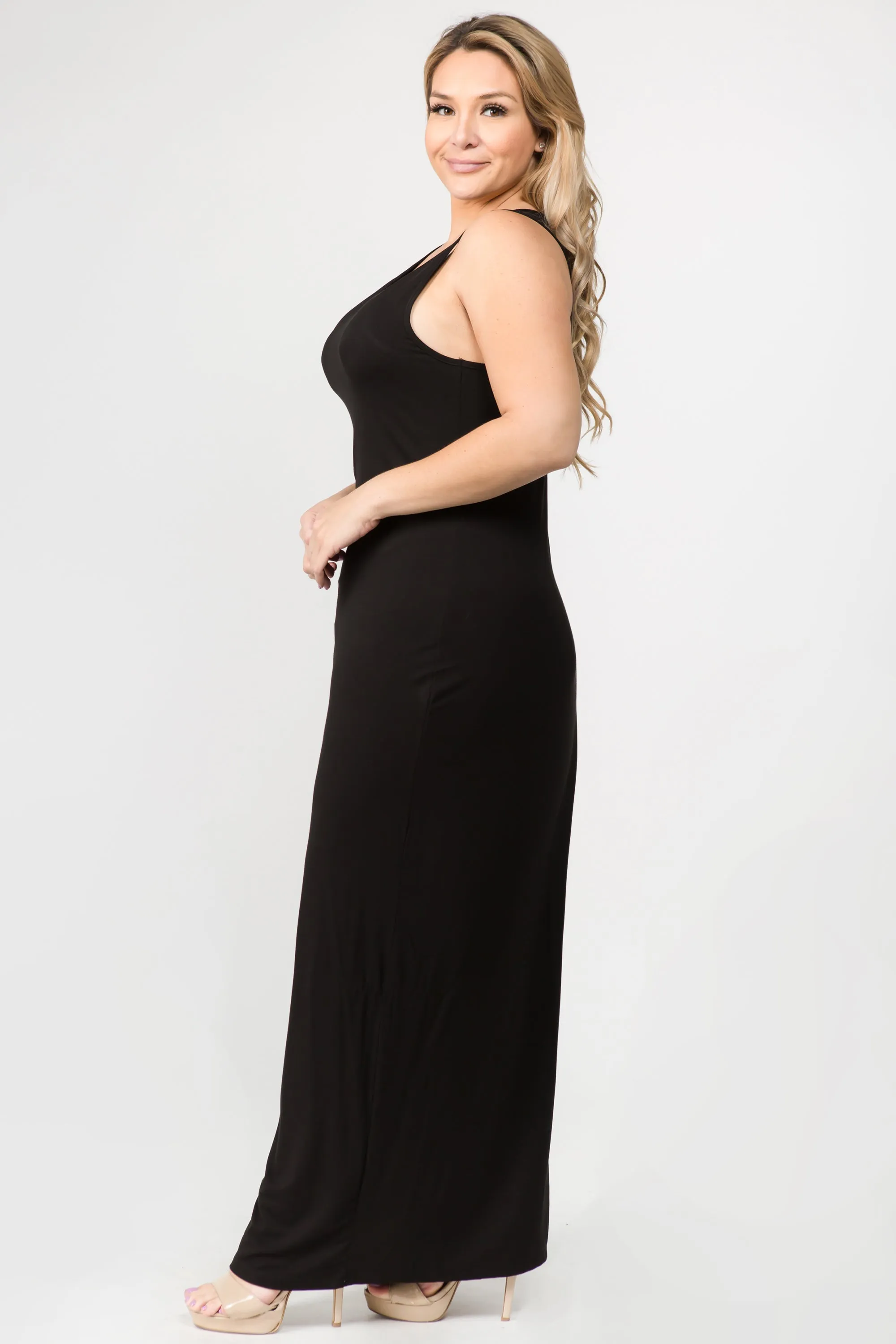 Plus Size Easy Breezy Tank Maxi Bodycon Dress