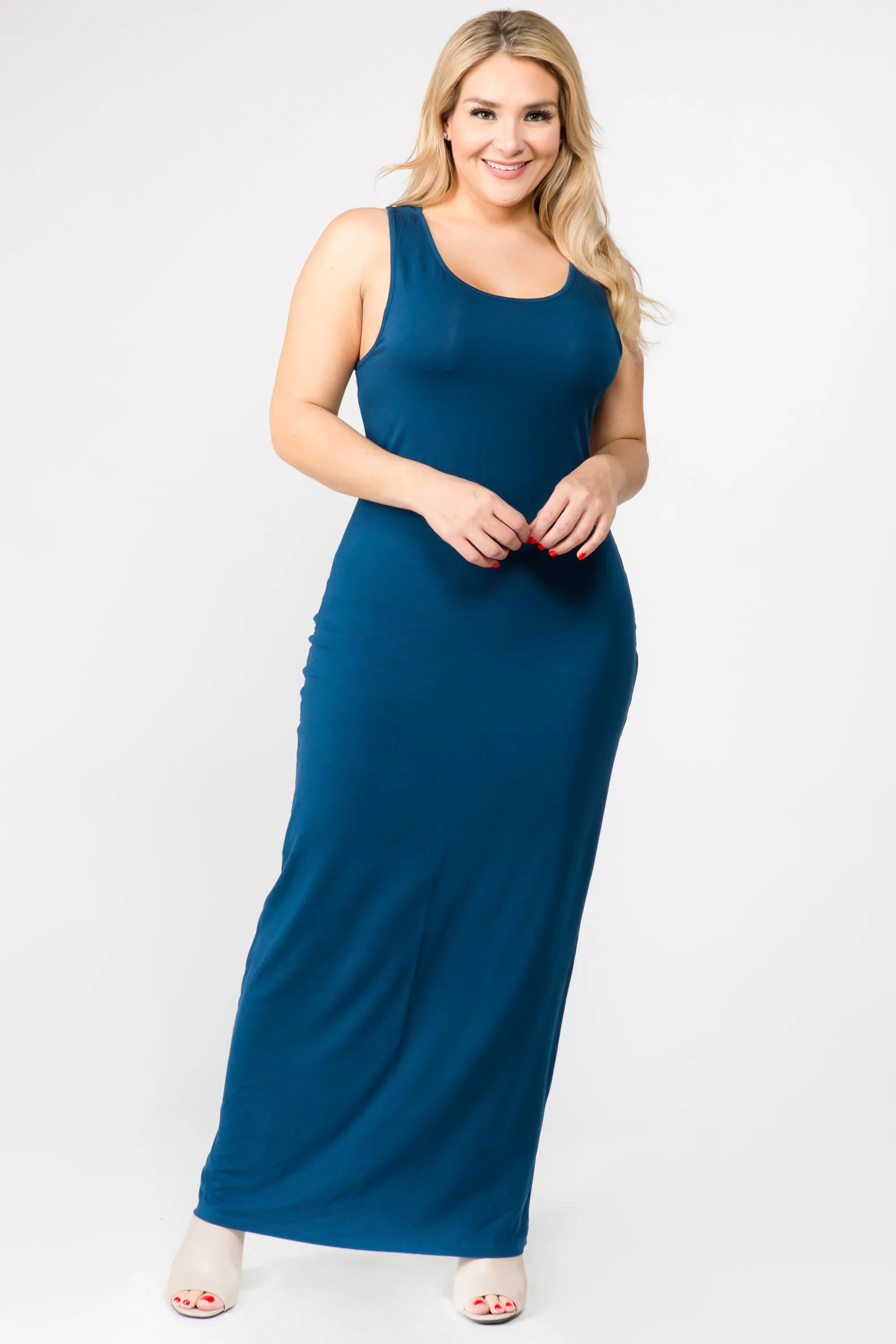 Plus Size Easy Breezy Tank Maxi Bodycon Dress