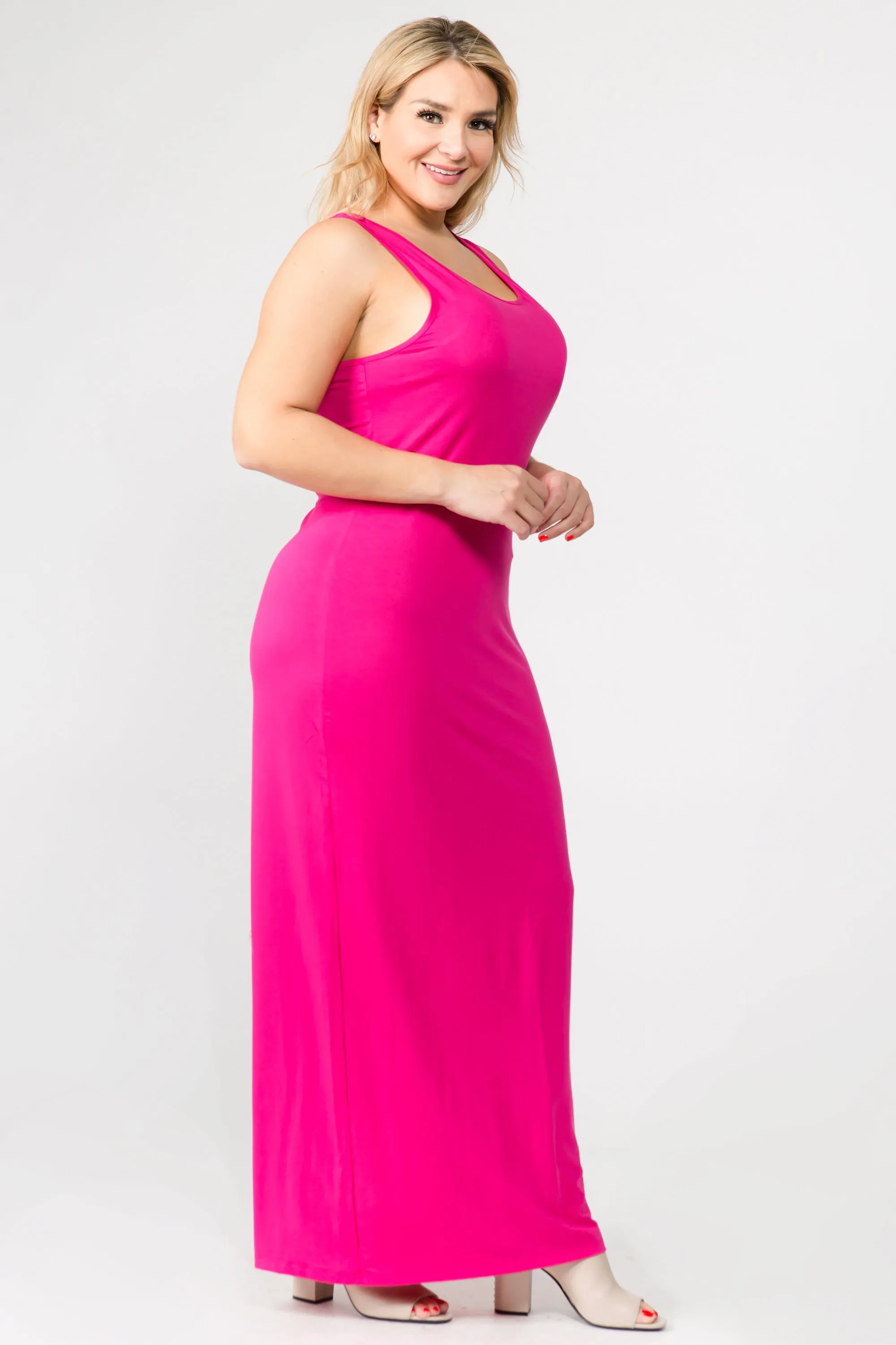 Plus Size Easy Breezy Tank Maxi Bodycon Dress