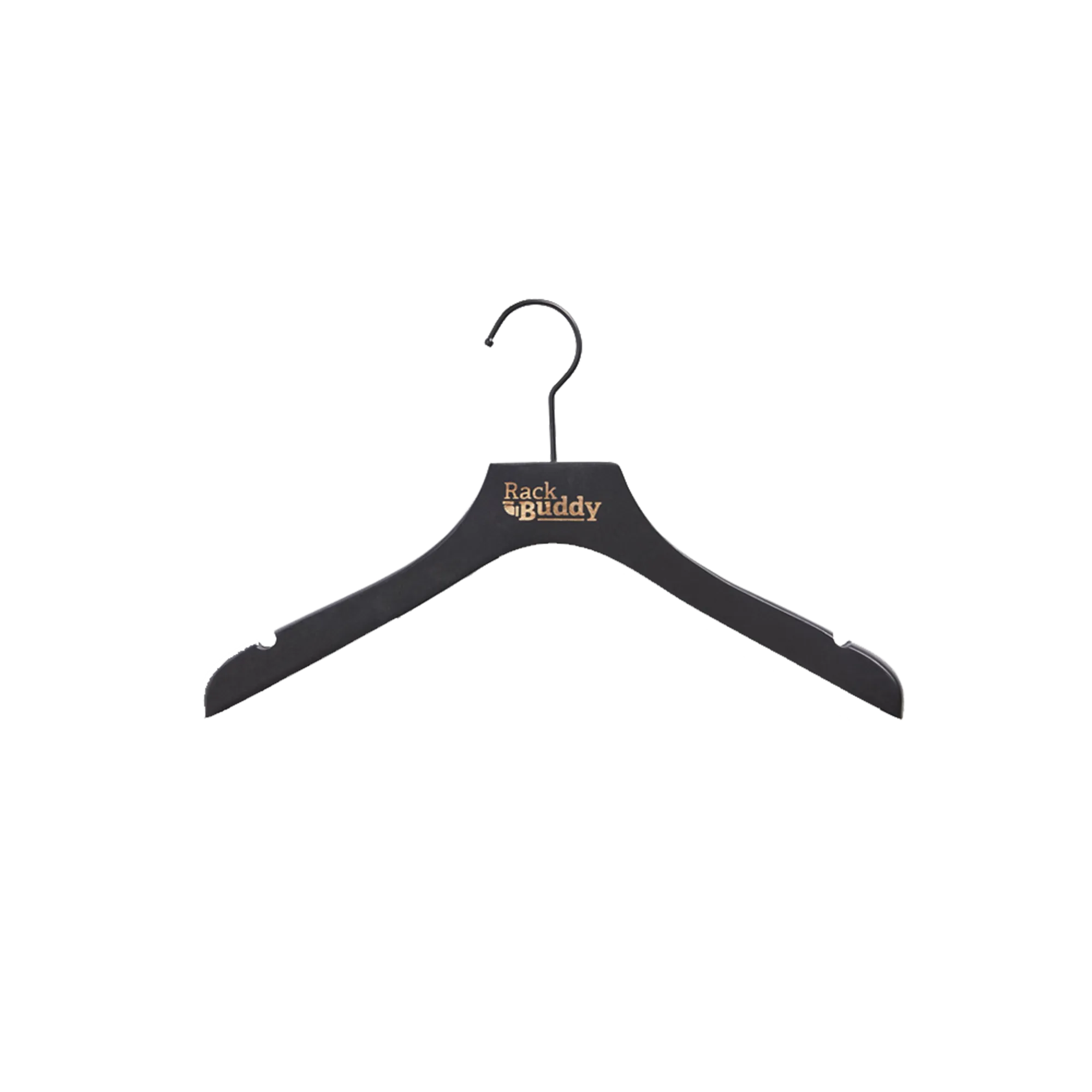 Pre-loved RackBuddy clothes hanger in black oak wood