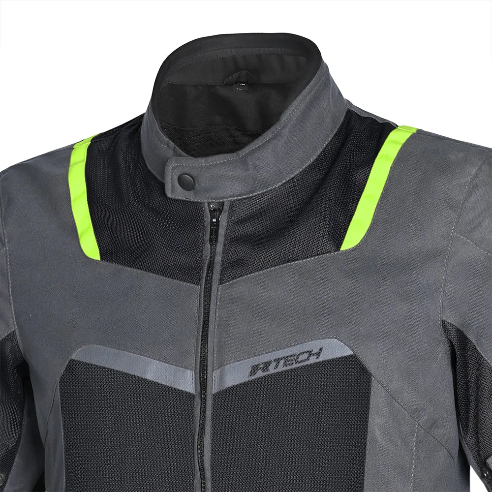 R Tech Spiral Mesh Motorcycle Jacket Anthr/Black/Yellow