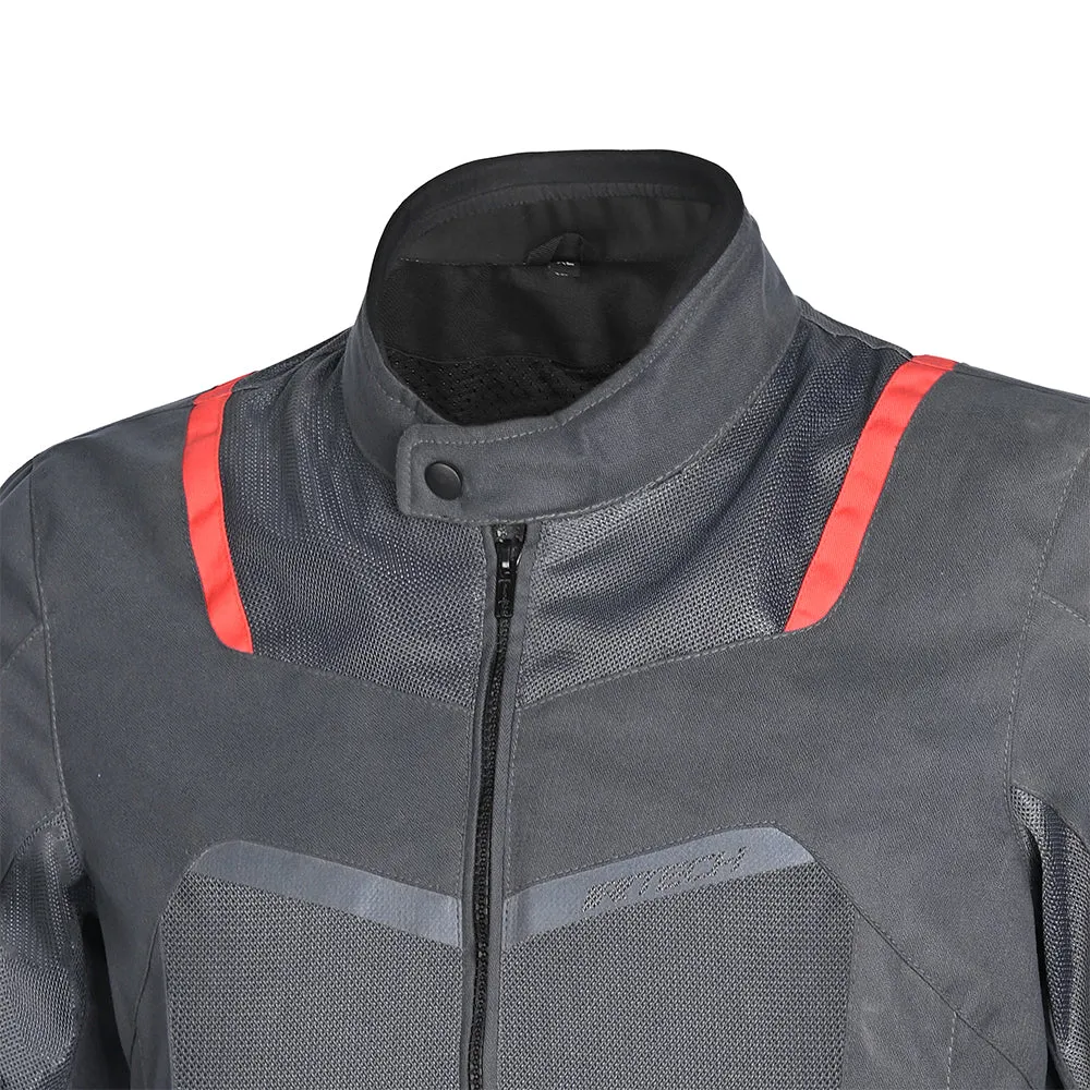 R Tech Spiral Mesh Motorcycle Jacket Anthr/Grey/Black/Red