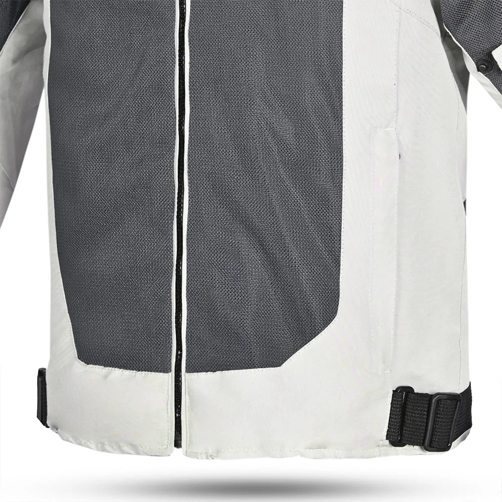 R Tech Spiral Mesh Motorcycle Jacket Ice/Grey/Yellow Flour