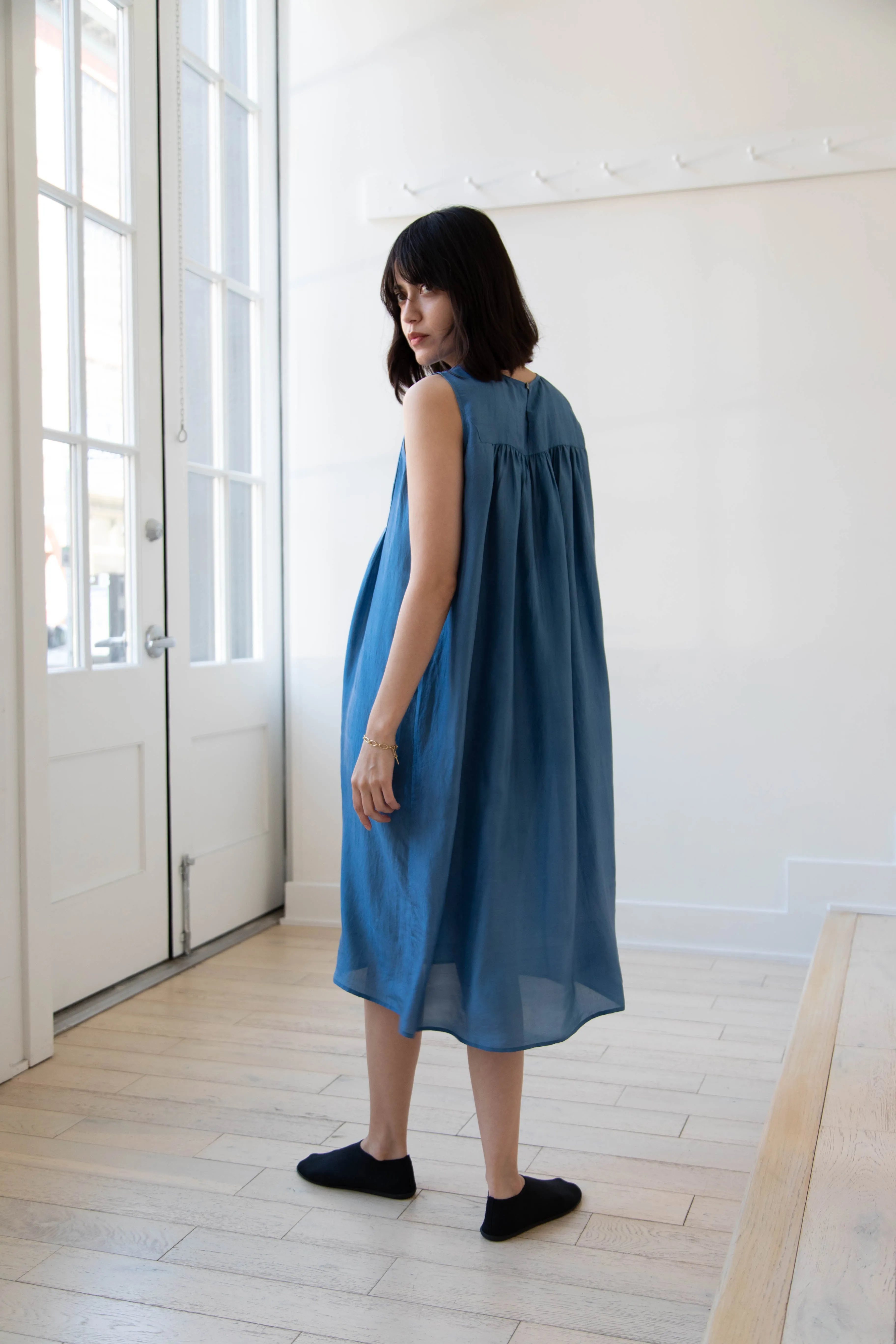 Rubia & Neel | Audrey Long Dress in Indigo Silk