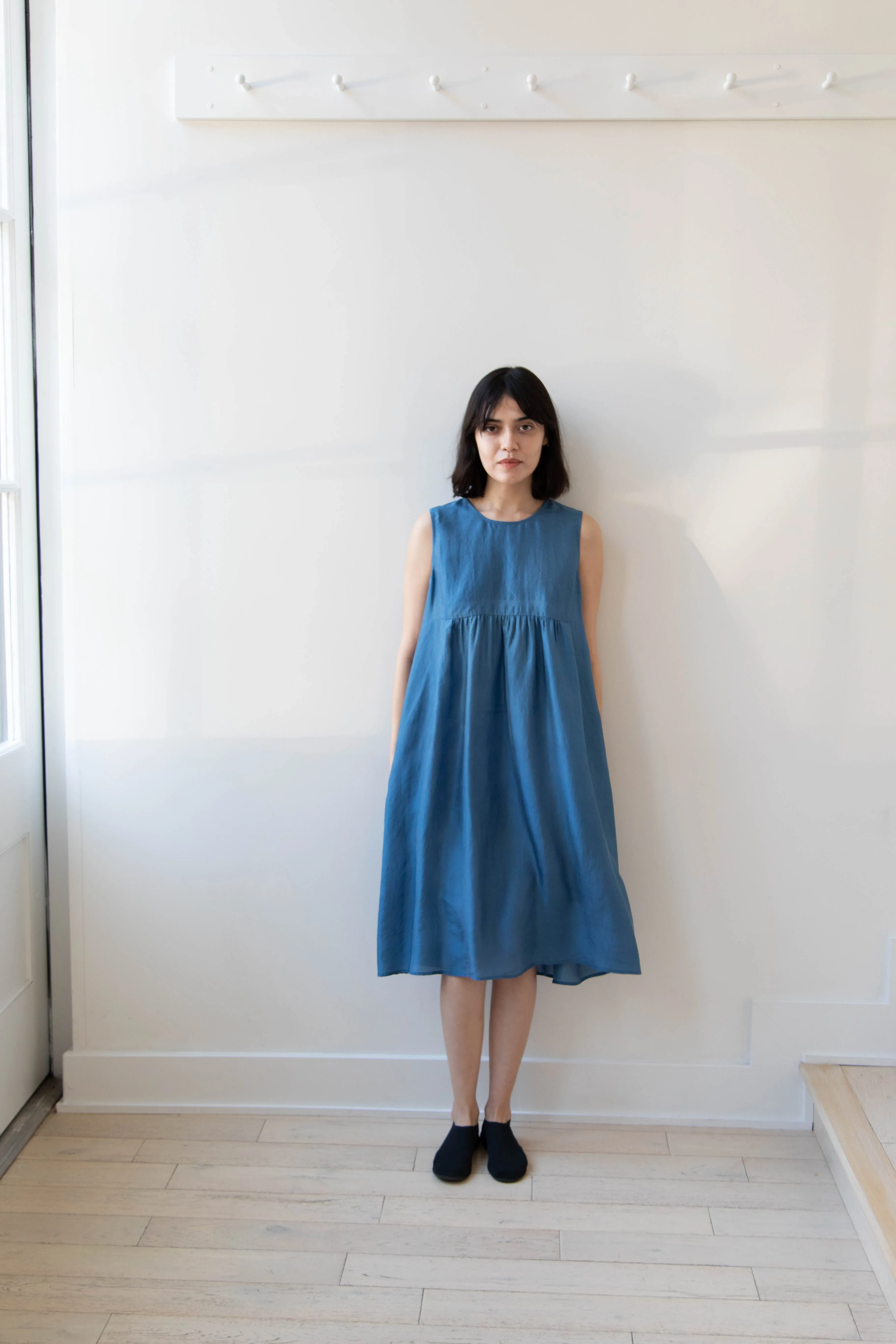 Rubia & Neel | Audrey Long Dress in Indigo Silk