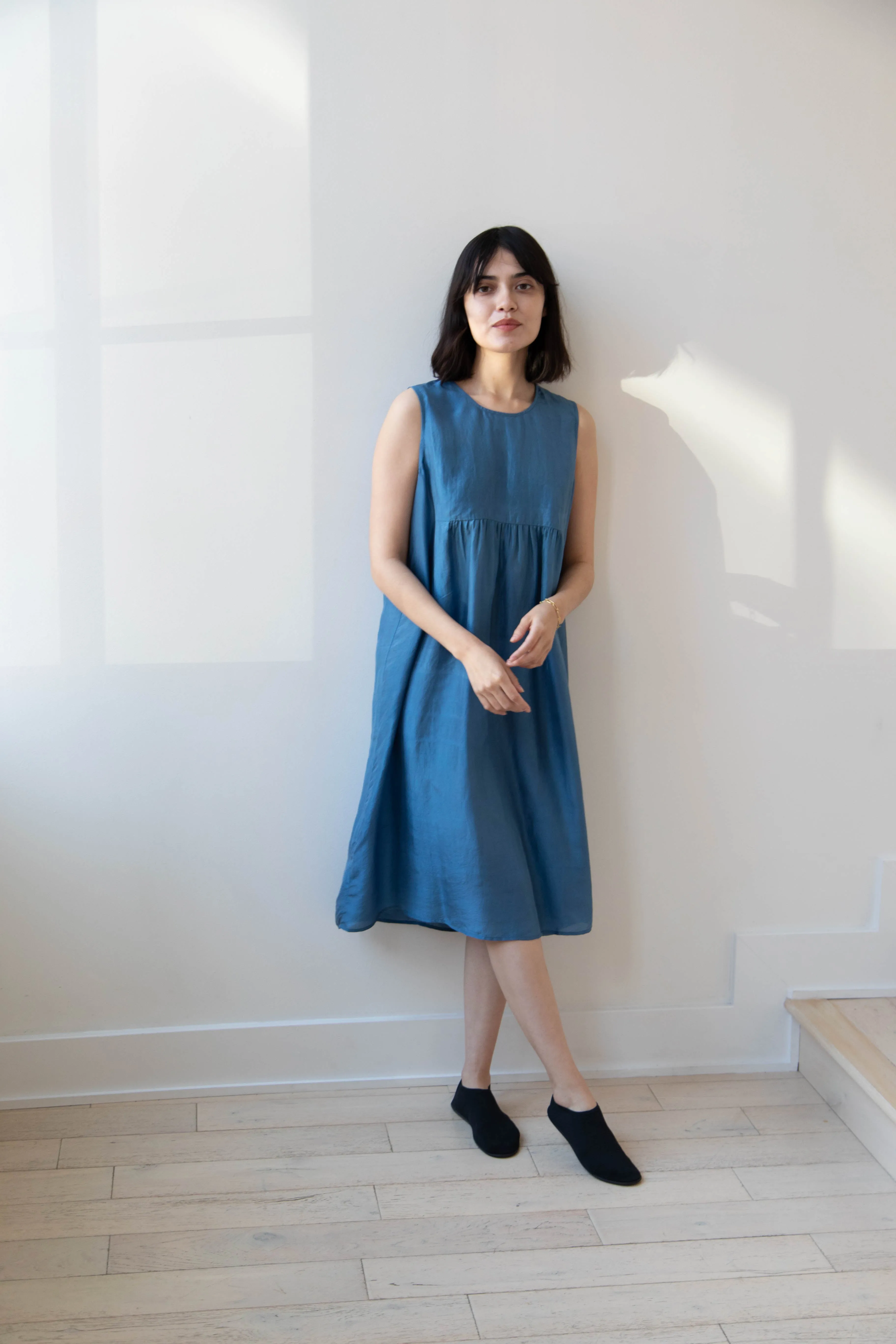 Rubia & Neel | Audrey Long Dress in Indigo Silk