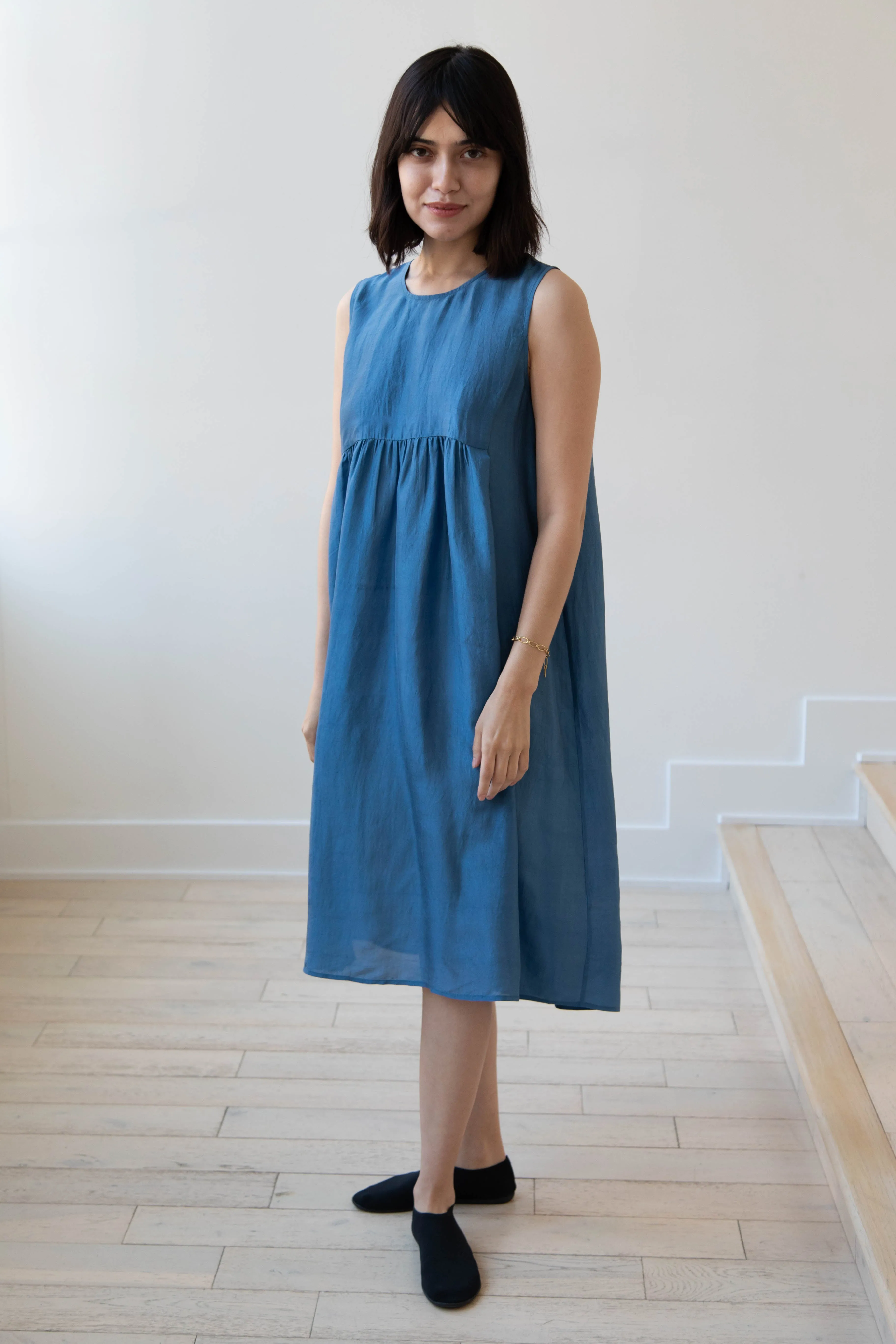 Rubia & Neel | Audrey Long Dress in Indigo Silk