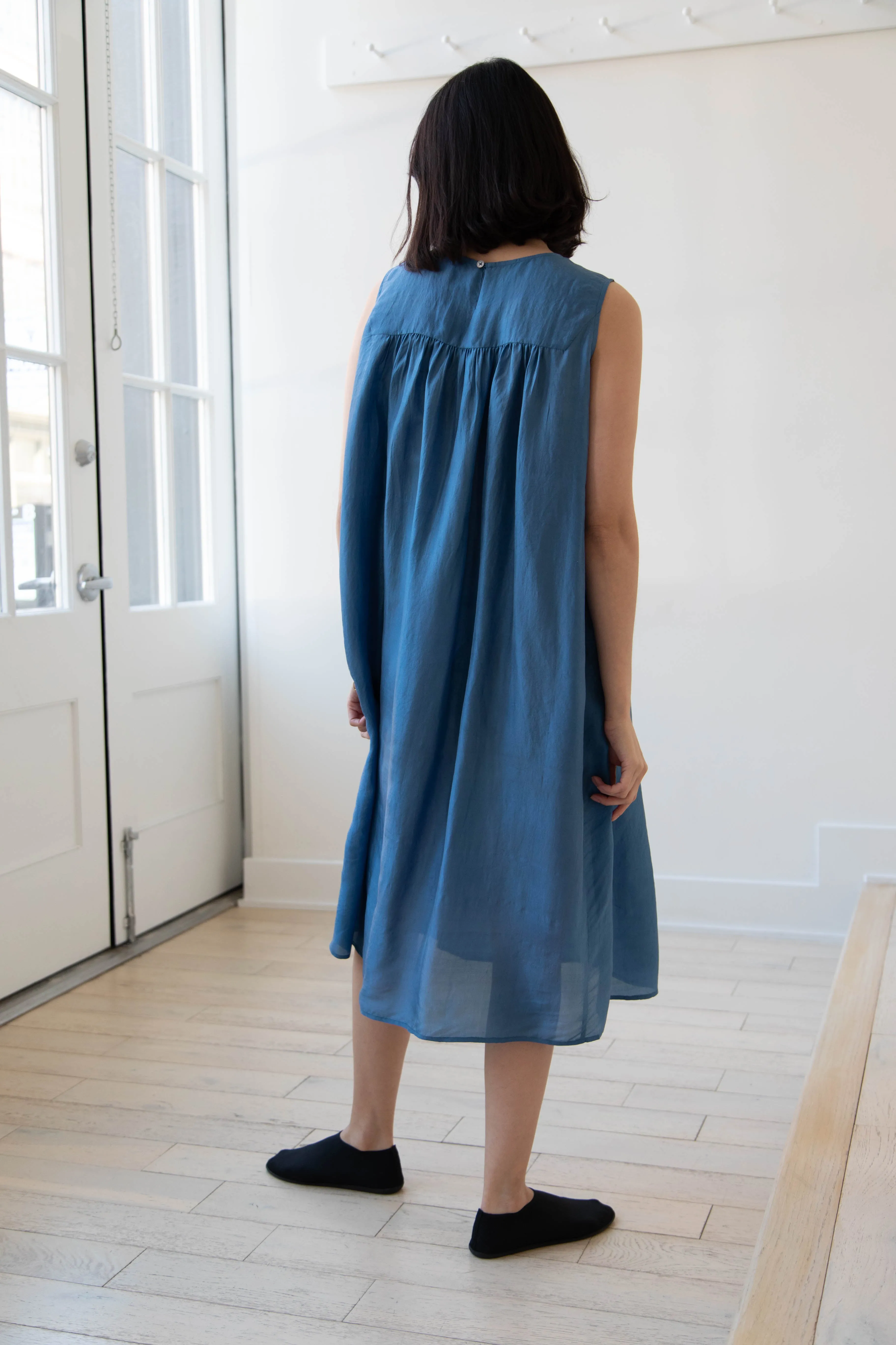 Rubia & Neel | Audrey Long Dress in Indigo Silk