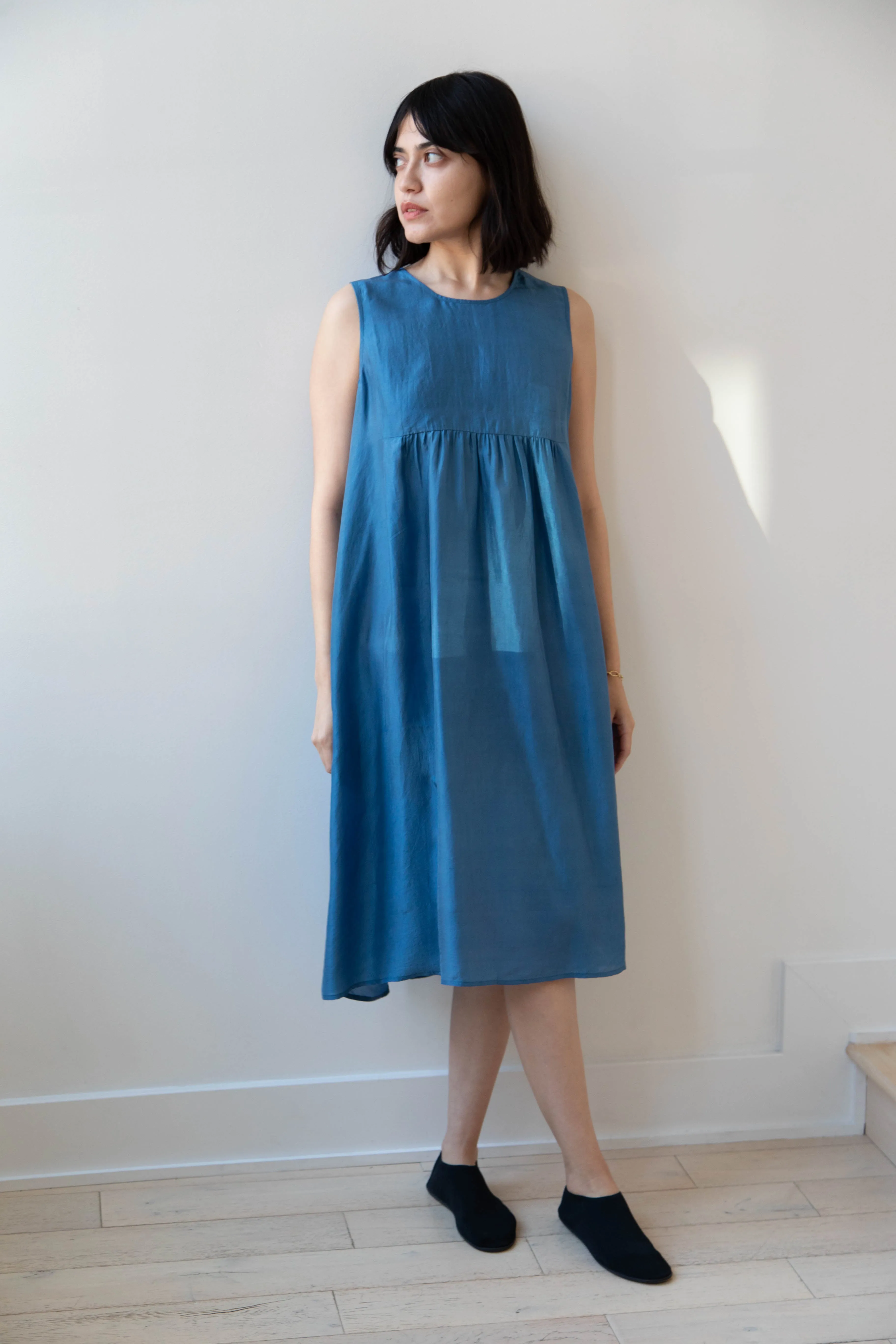 Rubia & Neel | Audrey Long Dress in Indigo Silk