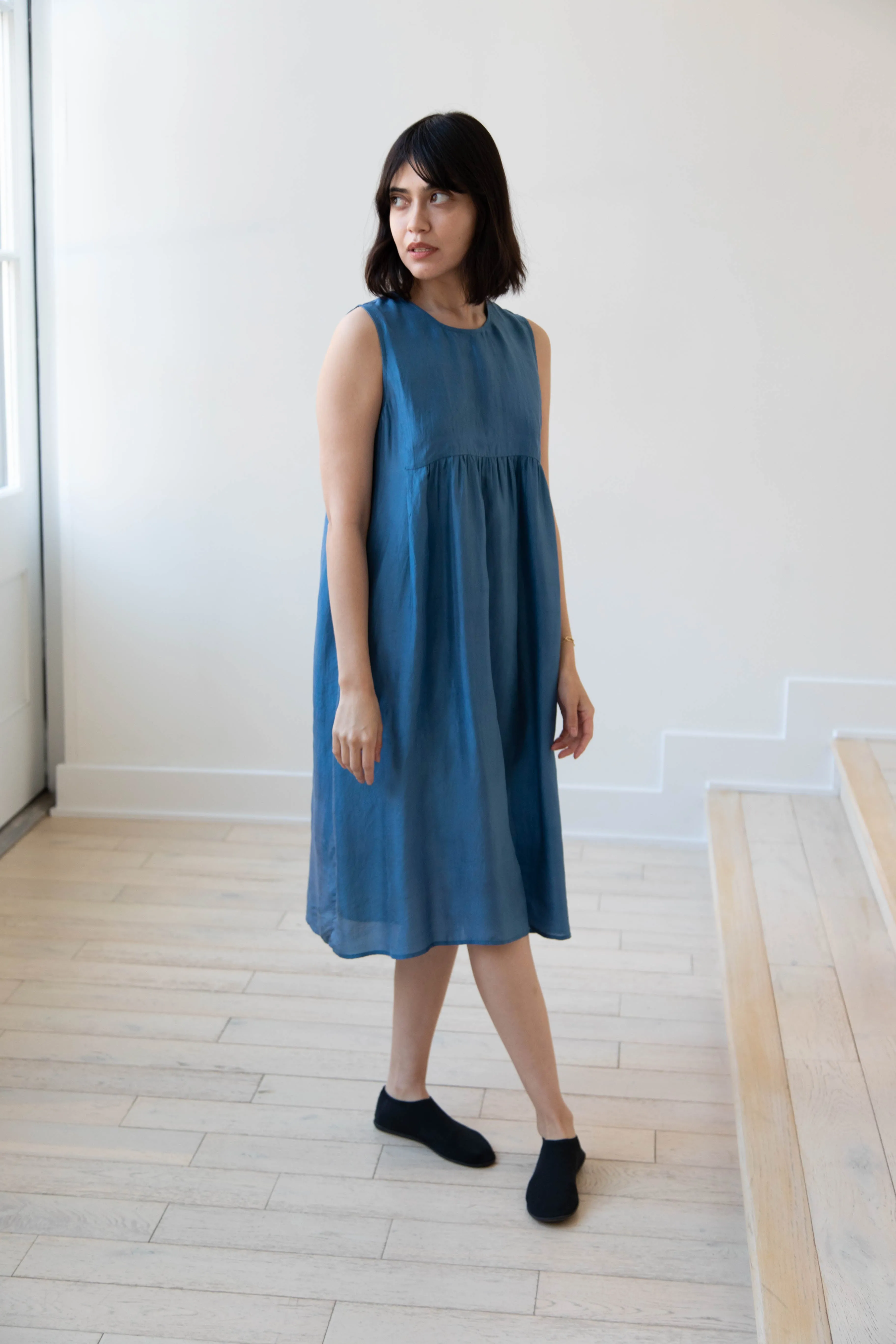 Rubia & Neel | Audrey Long Dress in Indigo Silk