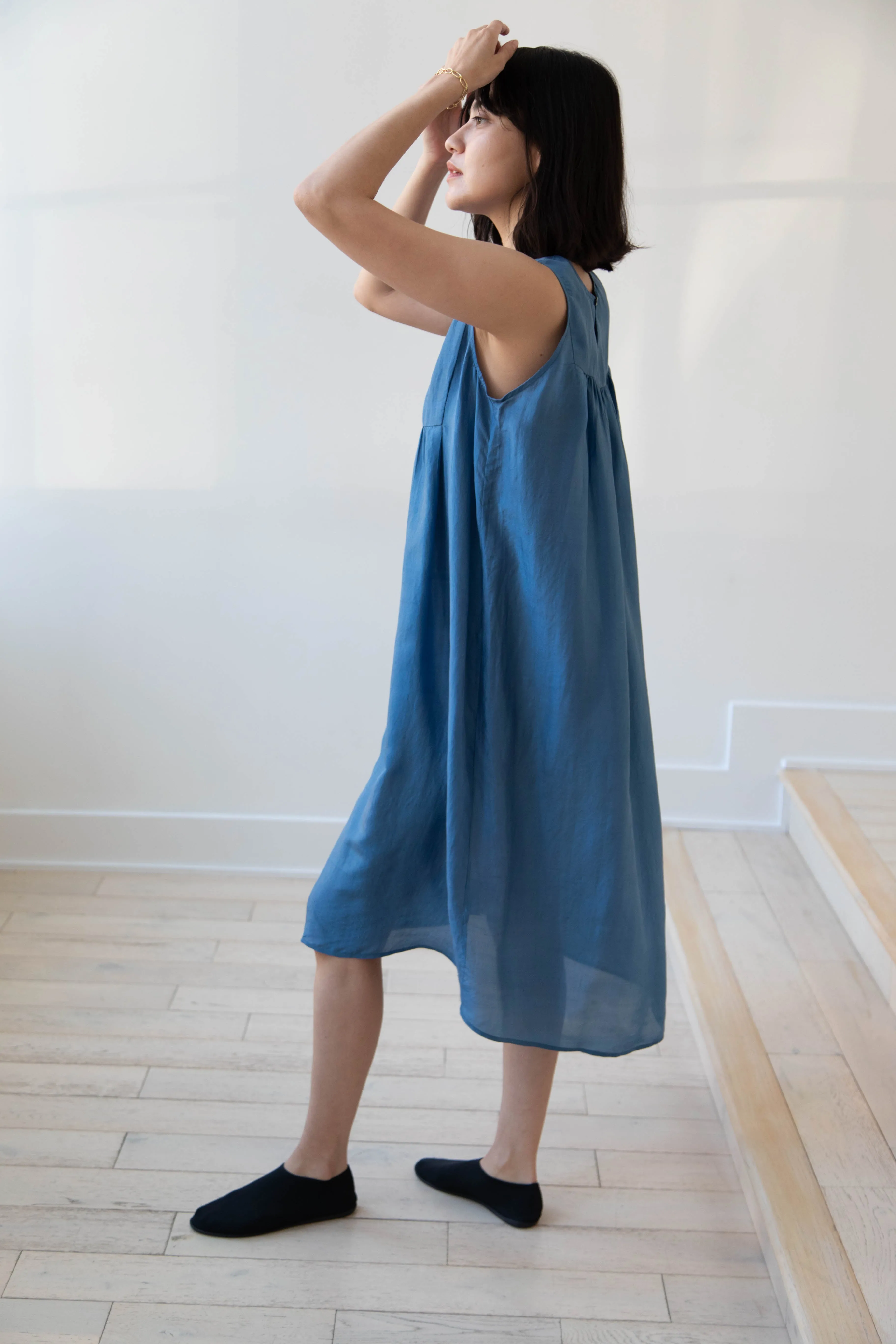 Rubia & Neel | Audrey Long Dress in Indigo Silk