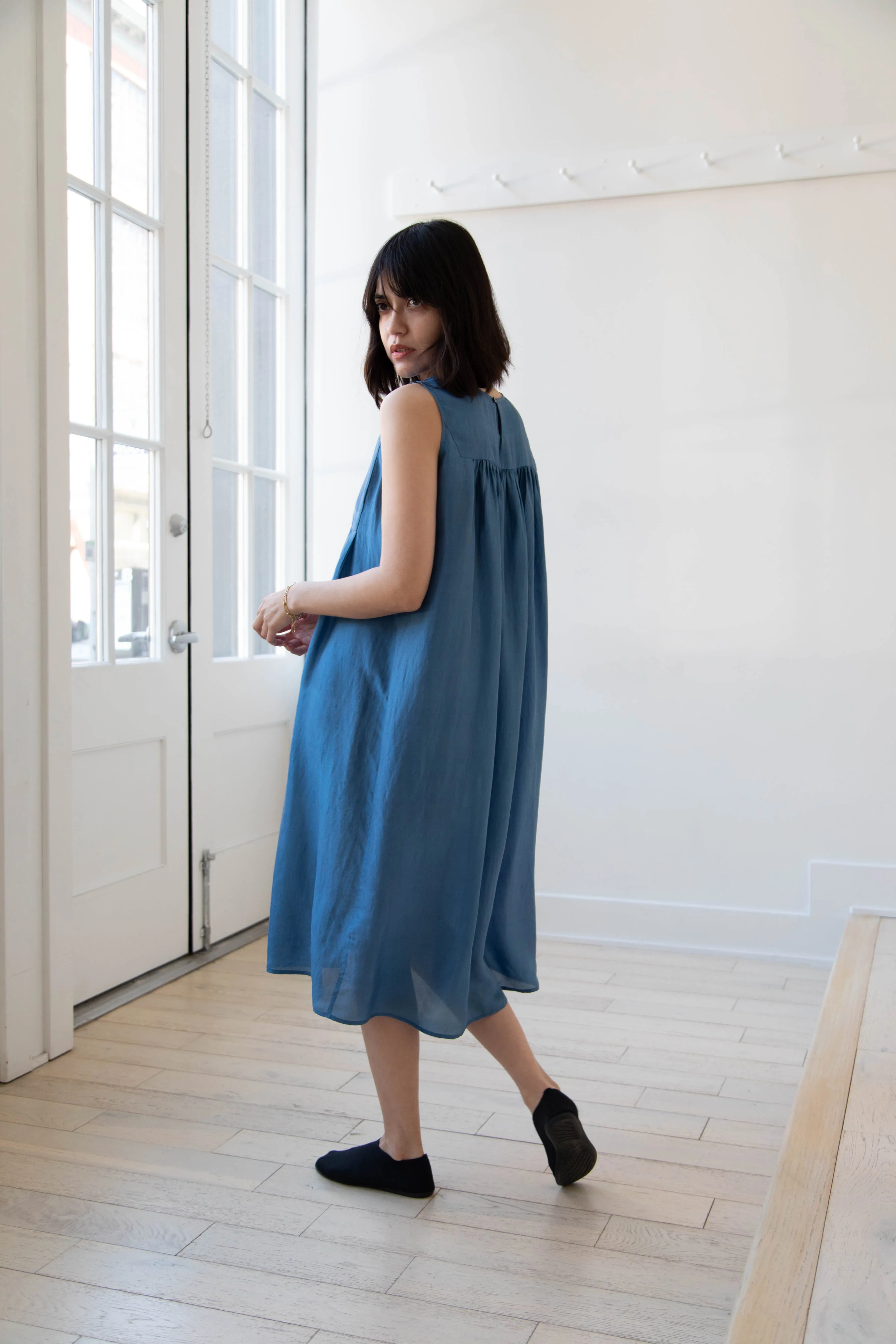 Rubia & Neel | Audrey Long Dress in Indigo Silk