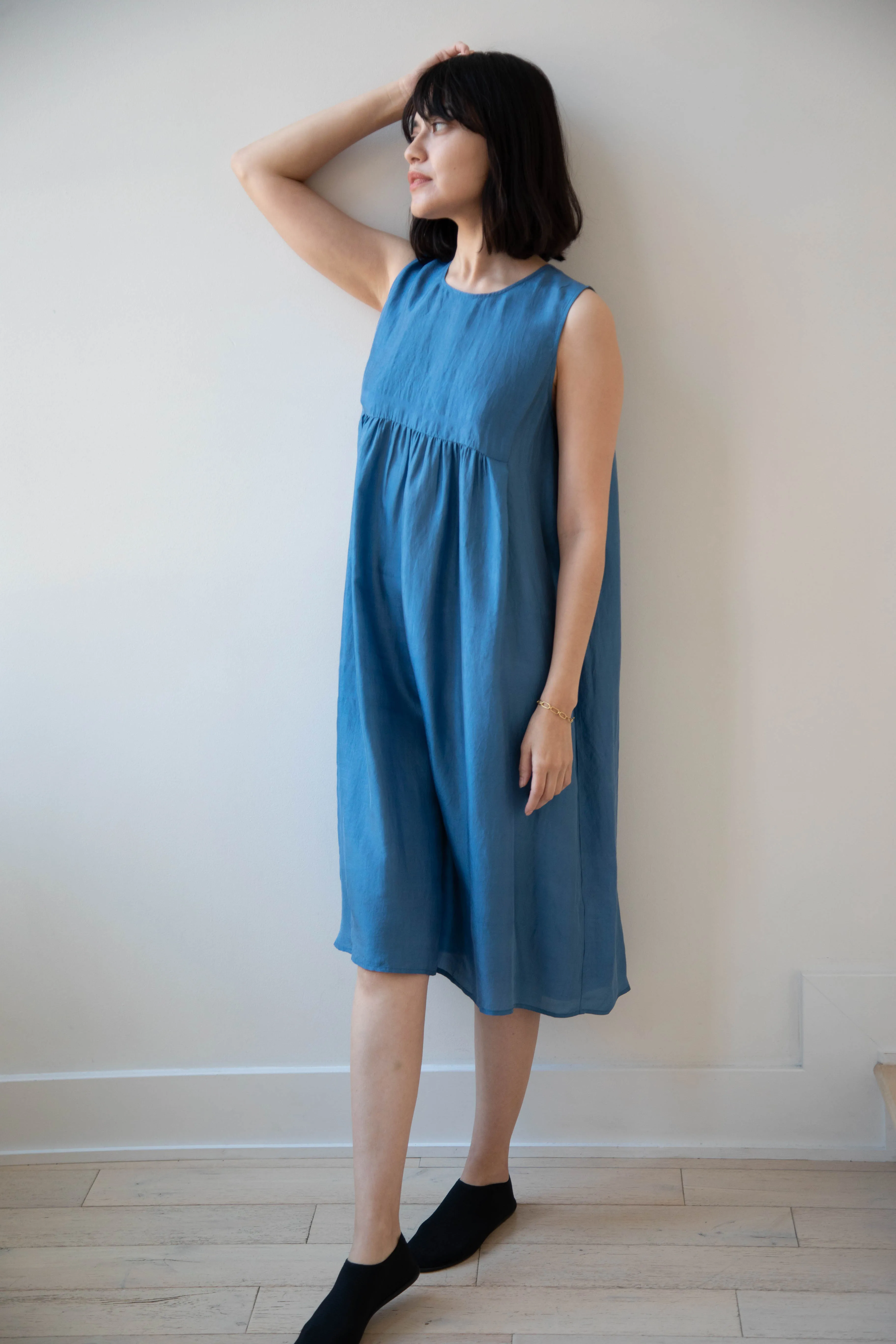 Rubia & Neel | Audrey Long Dress in Indigo Silk