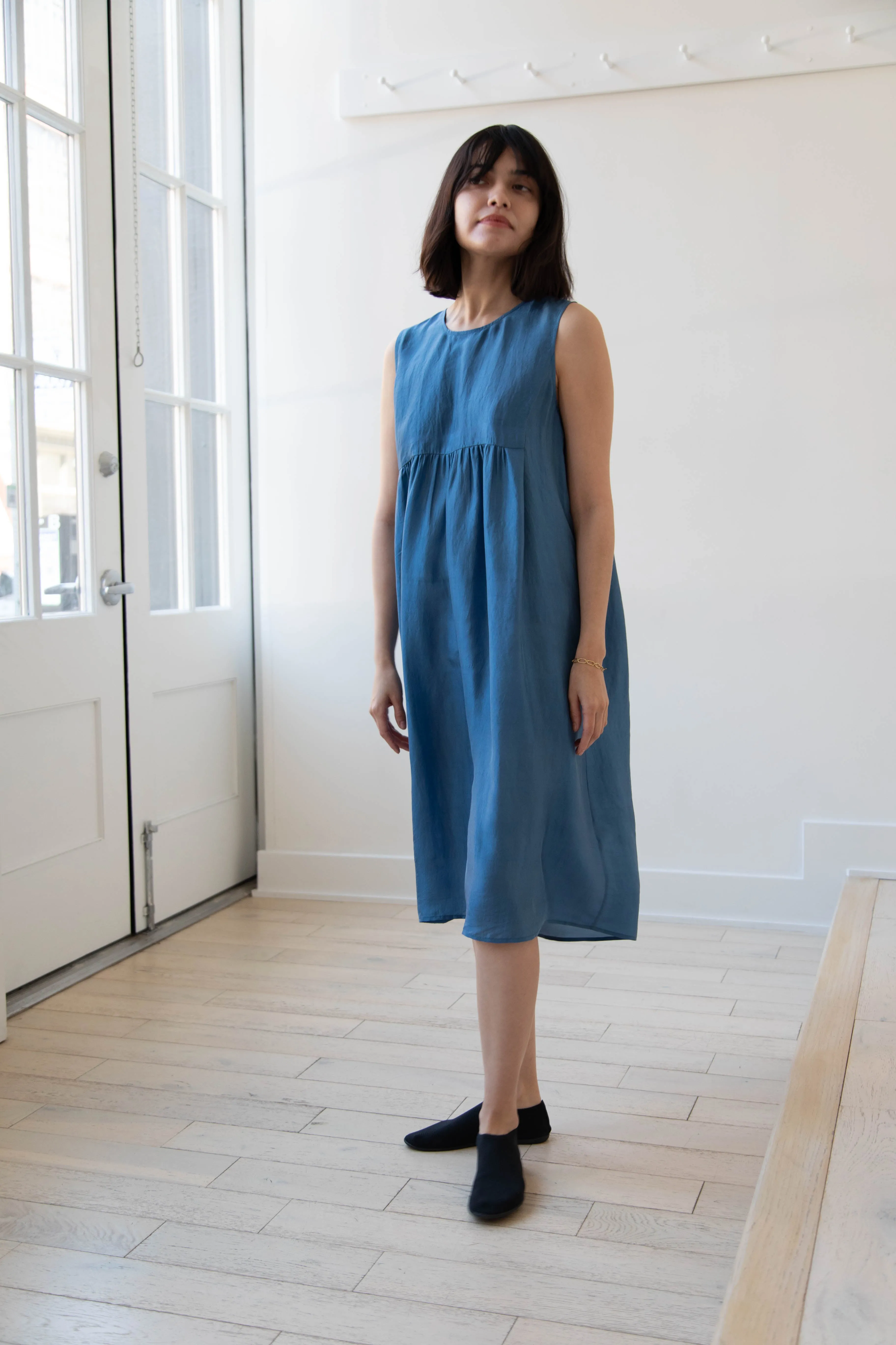 Rubia & Neel | Audrey Long Dress in Indigo Silk