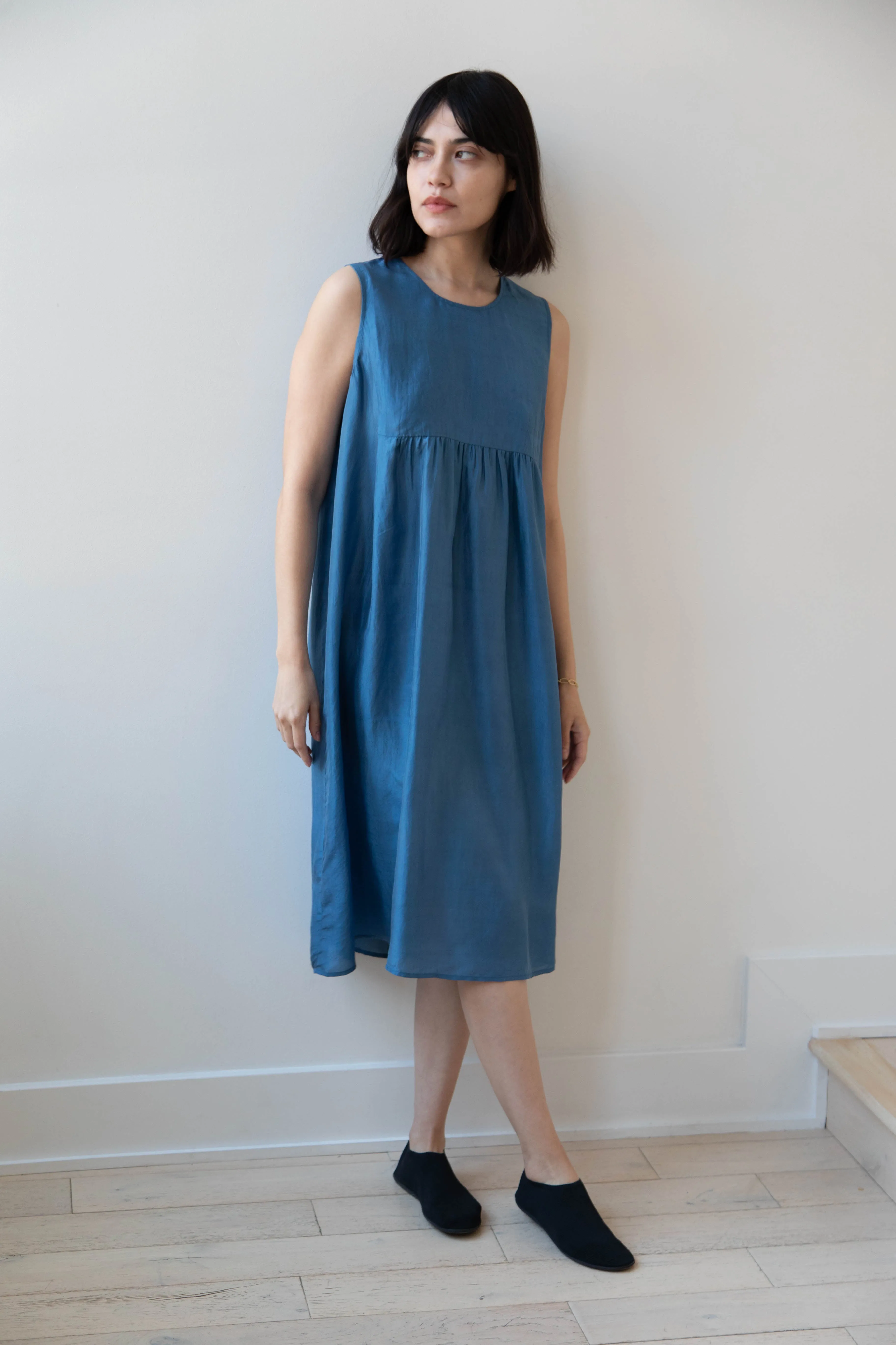 Rubia & Neel | Audrey Long Dress in Indigo Silk