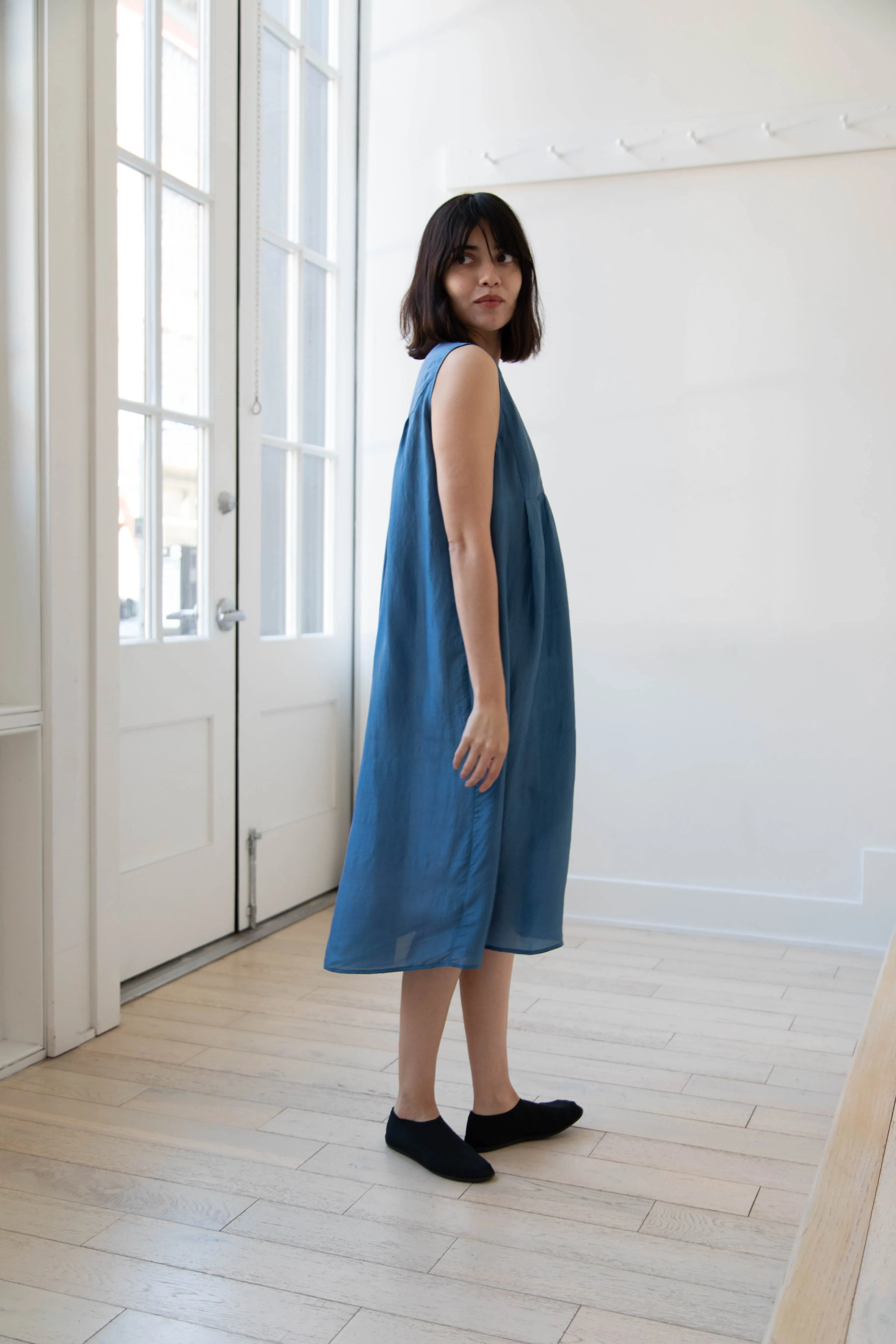 Rubia & Neel | Audrey Long Dress in Indigo Silk