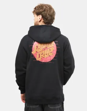 Santa Cruz Scrawl Brick Dot Center Pullover Hoodie - Black