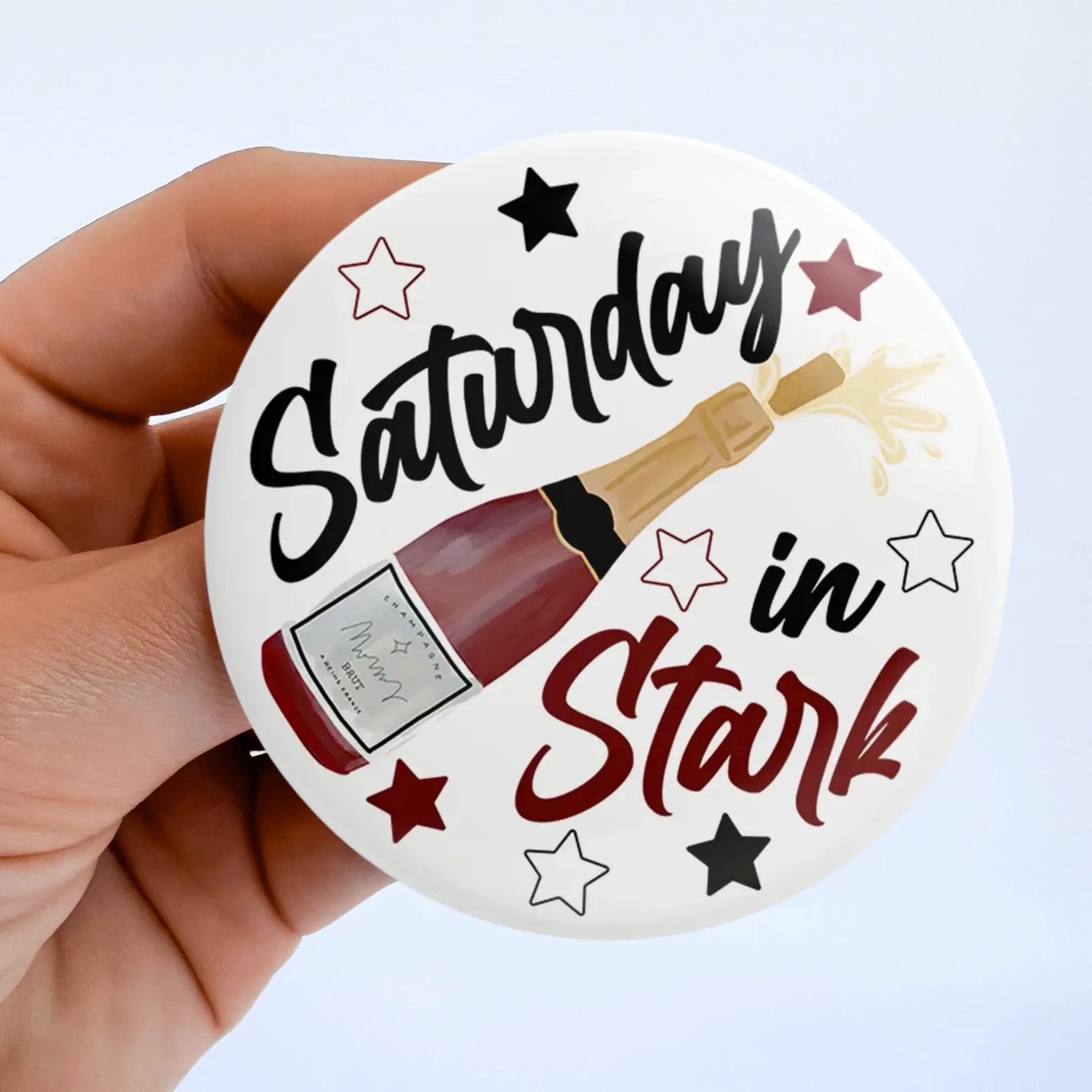 Saturday in Stark Champagne Button