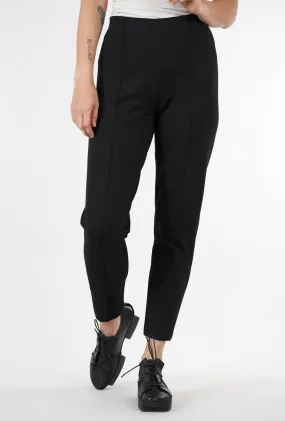 Sharon Ankle Ponte Knit Pant, Black