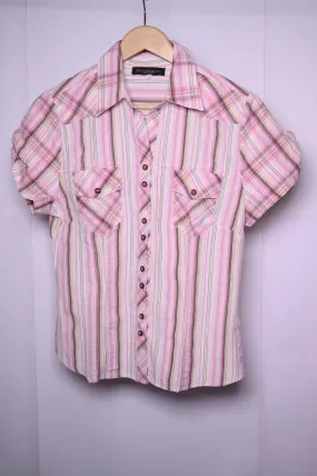 Simoncini Pink & White Stripes Button-Down