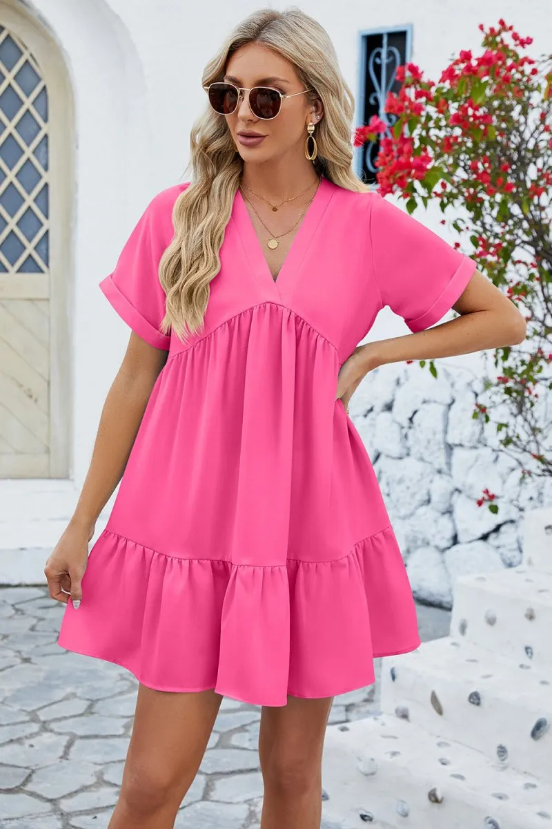 Sunny Afternoon Short Sleeve Casual Dresses