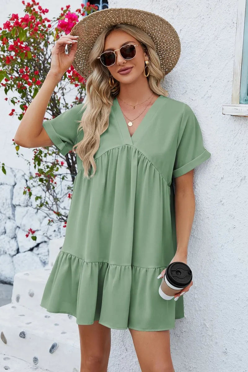 Sunny Afternoon Short Sleeve Casual Dresses