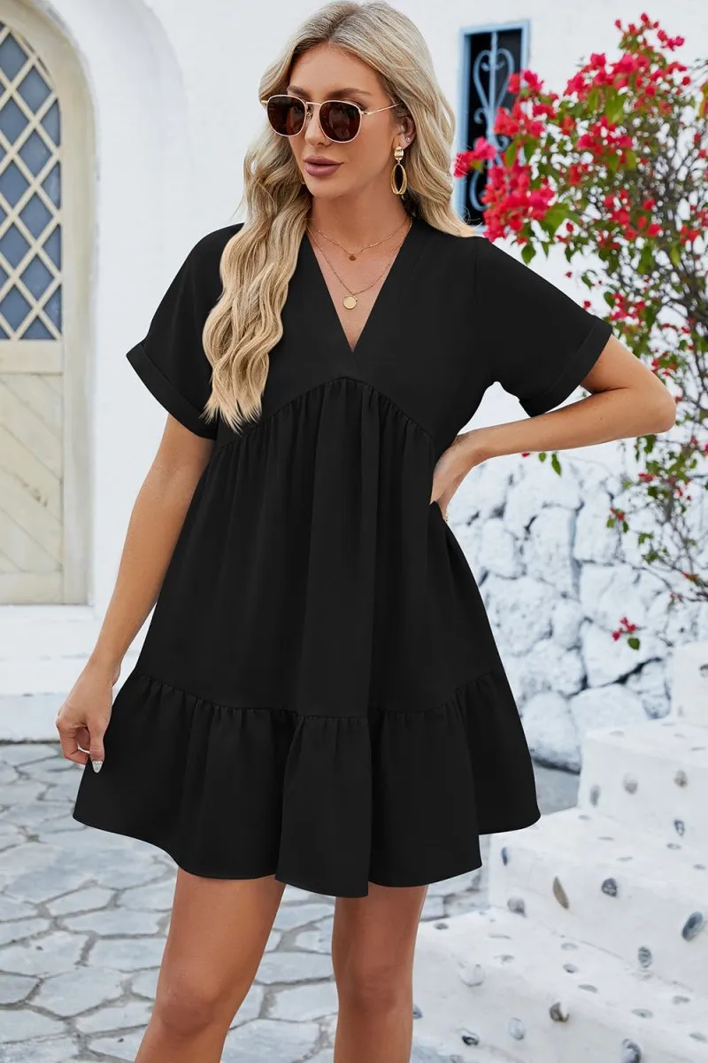 Sunny Afternoon Short Sleeve Casual Dresses