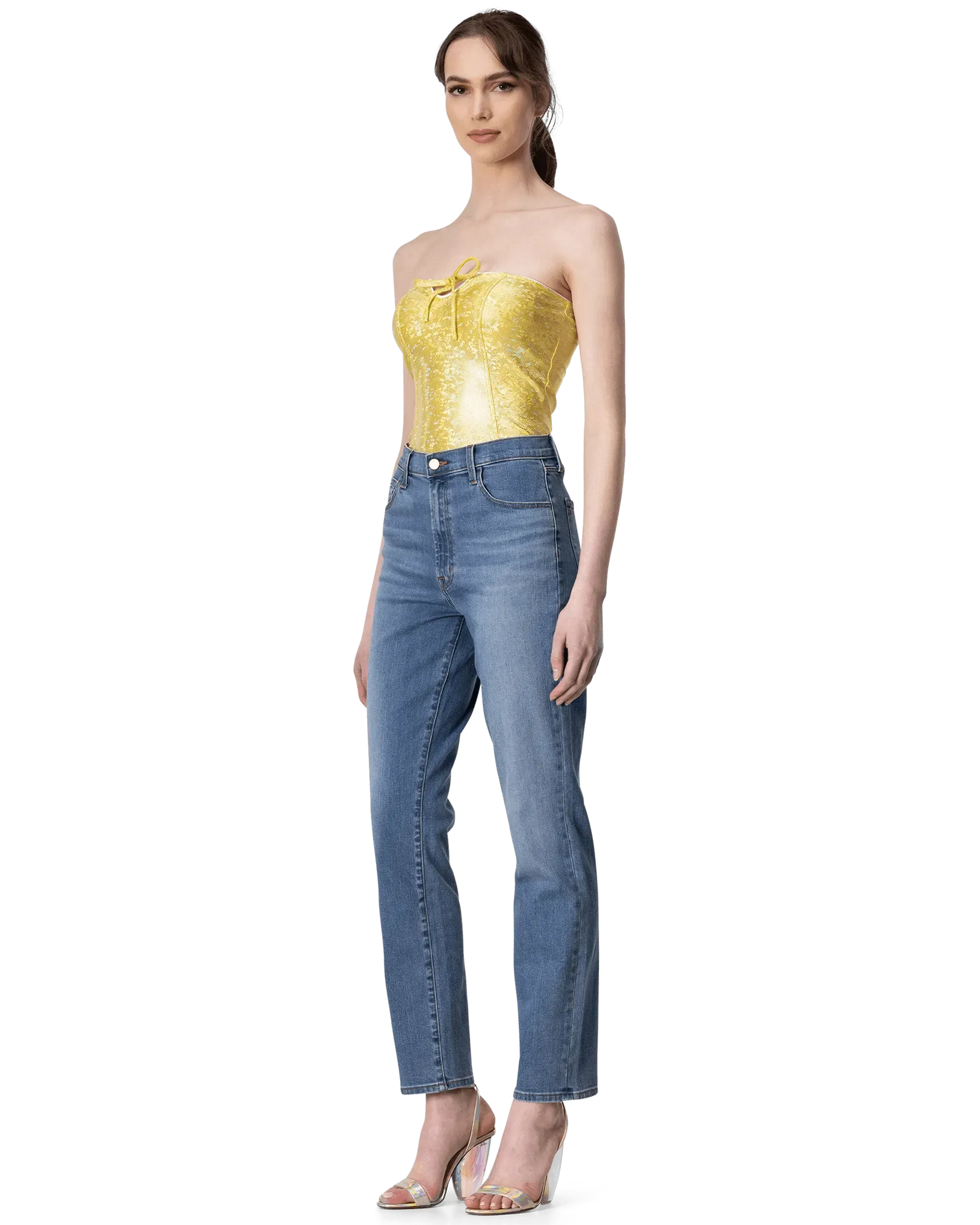 Teagan High Rise Straight Jeans