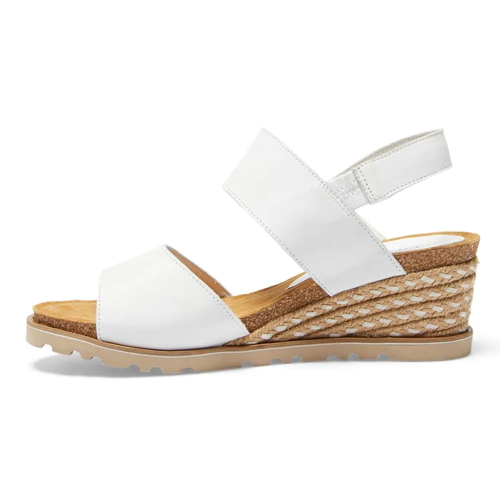 Terrace Espadrille in White Leather