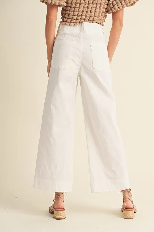 The Chill 'Em With Kindness White Wide Leg Pants