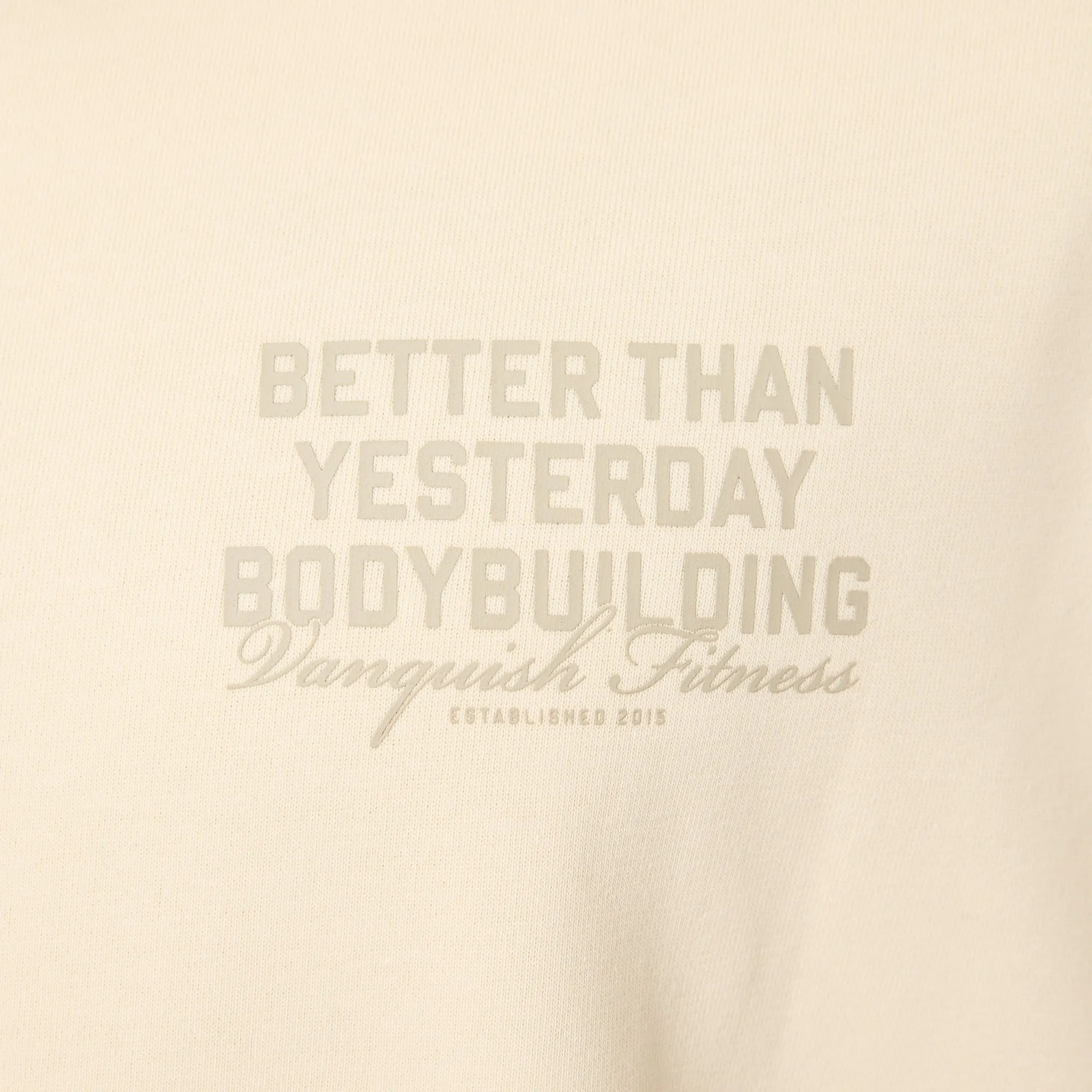 Vanquish Bodybuilding Vintage White Boxy Oversized Pullover Hoodie