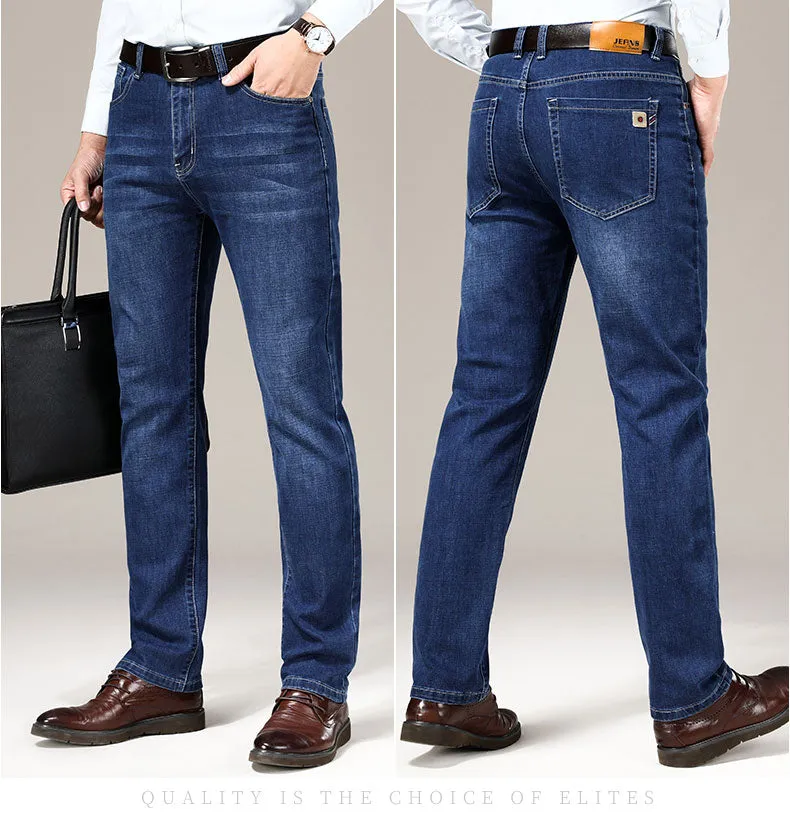 West Louis™ Business Fashion Stretch Straight Work Jeans