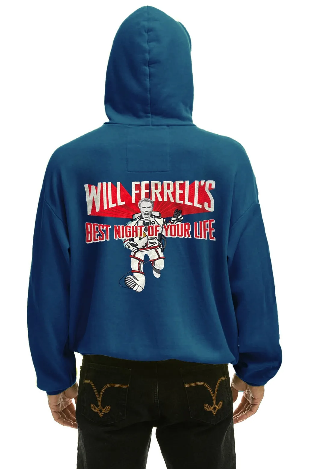 WILL FERRELL 2023 RELAXED PULLOVER HOODIE - ROYAL