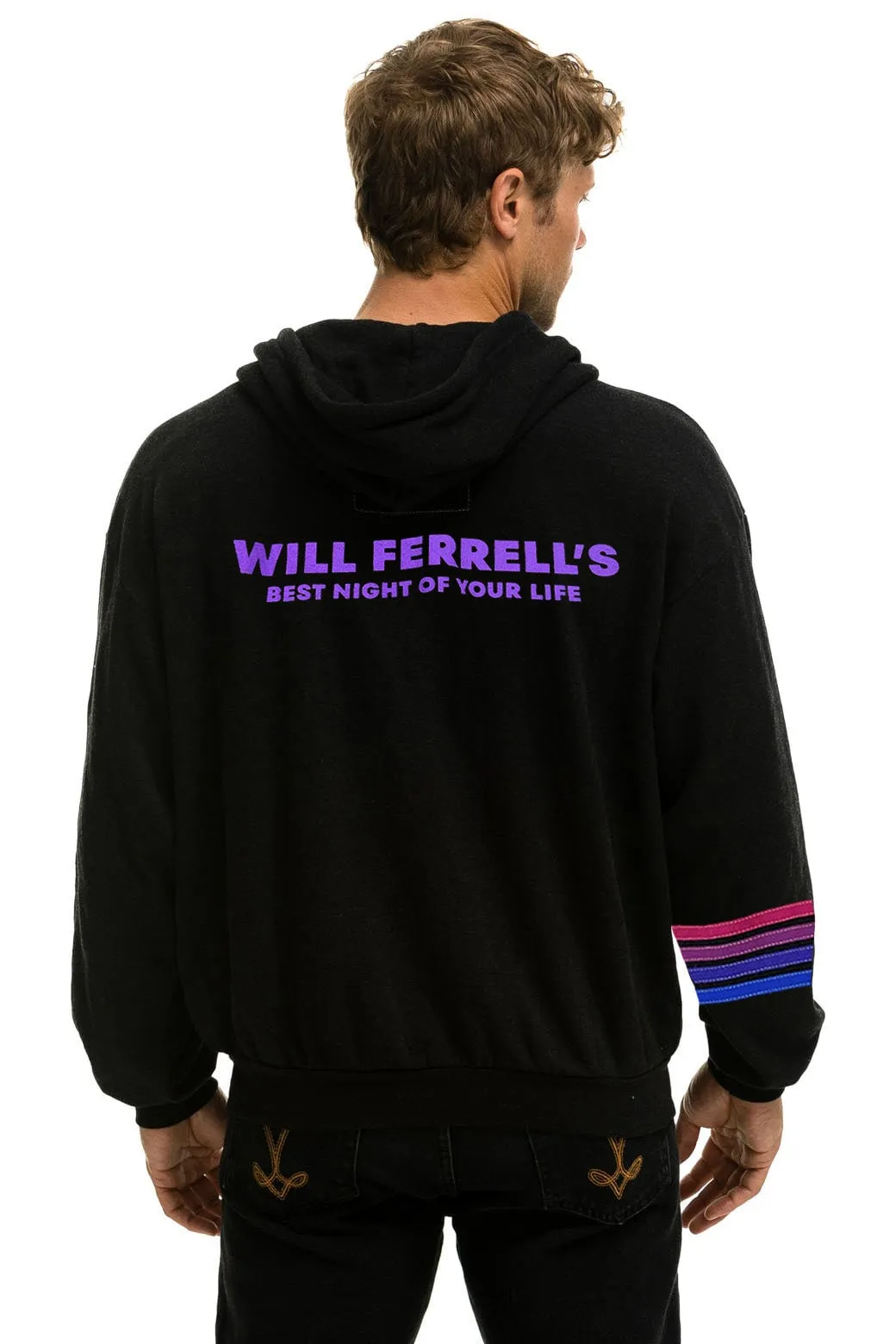 WILL FERRELL 2023 RELAXED ZIP HOODIE - BLACK