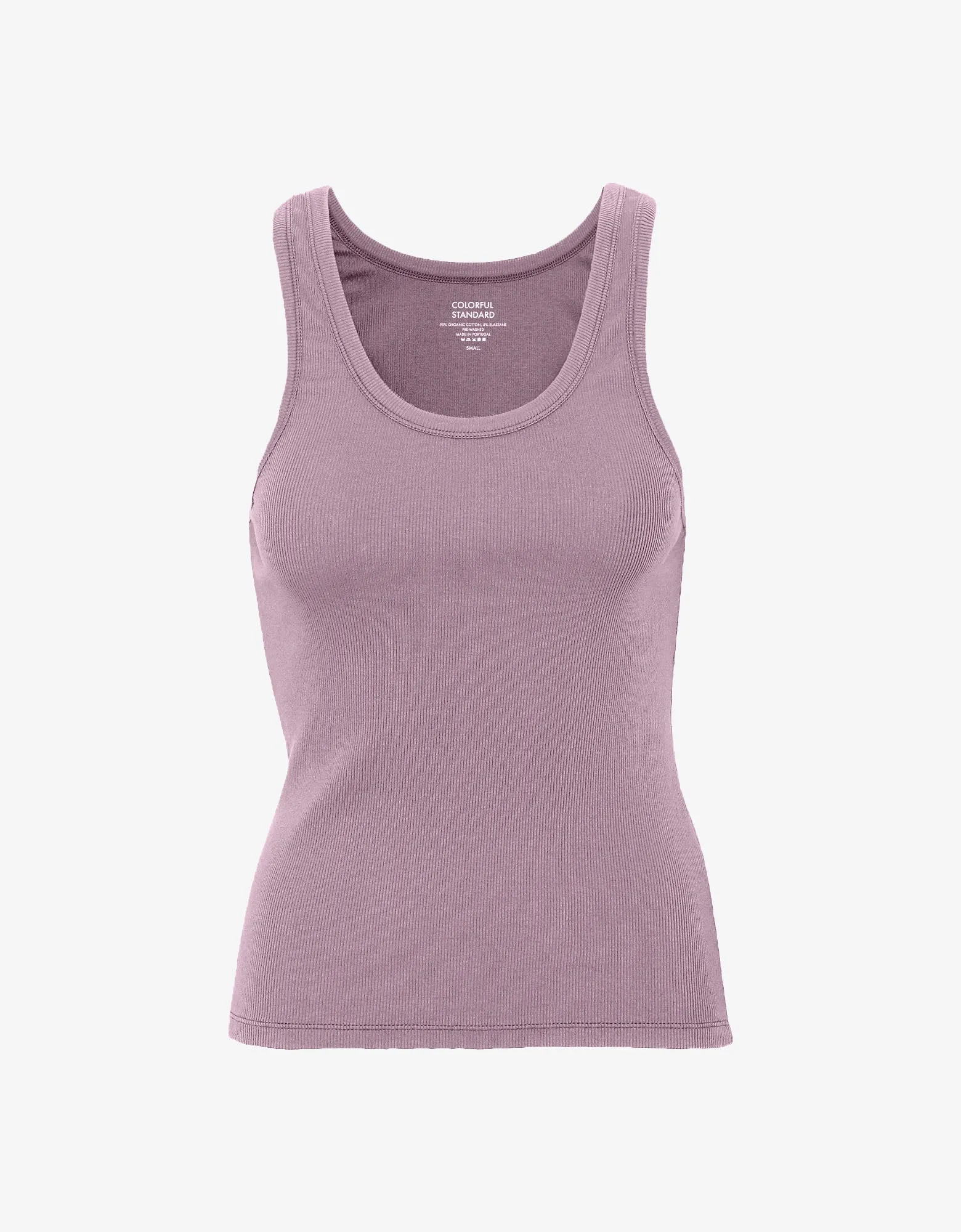 Women Organic Rib Tank Top - Pearly Purple