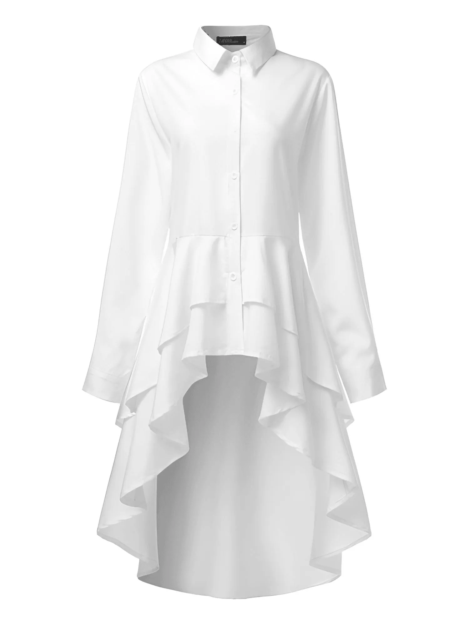 Women's Elegant Ruffle Hem Shirt