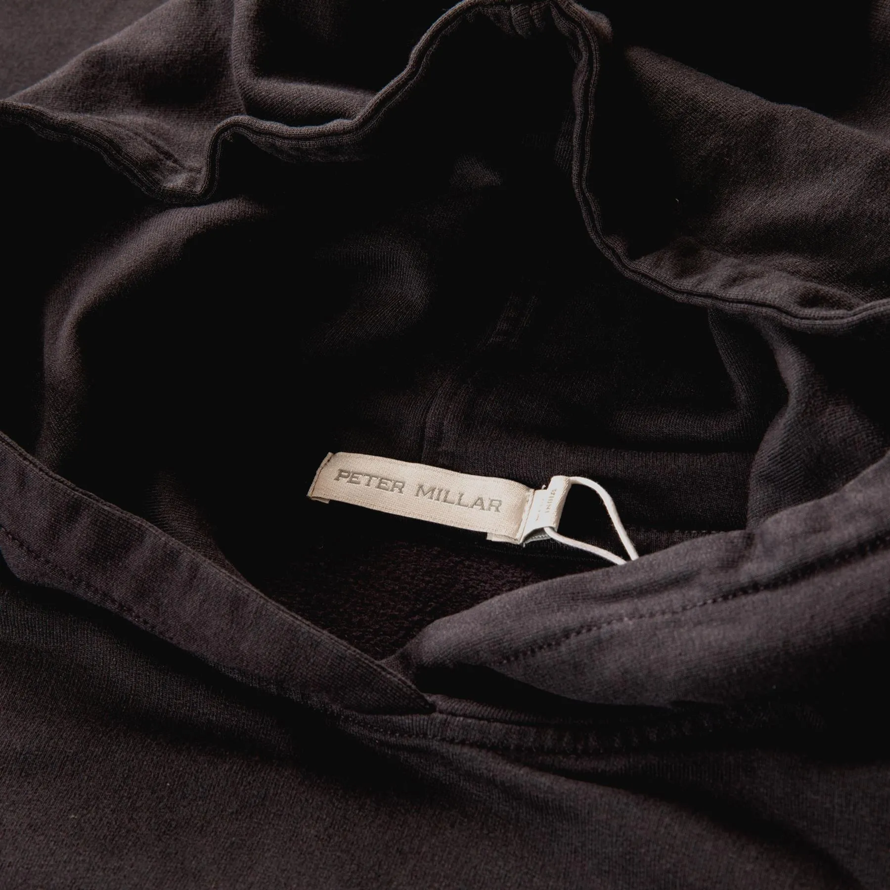 Womens Lava Wash Relaxed Hoodie Black - AW24