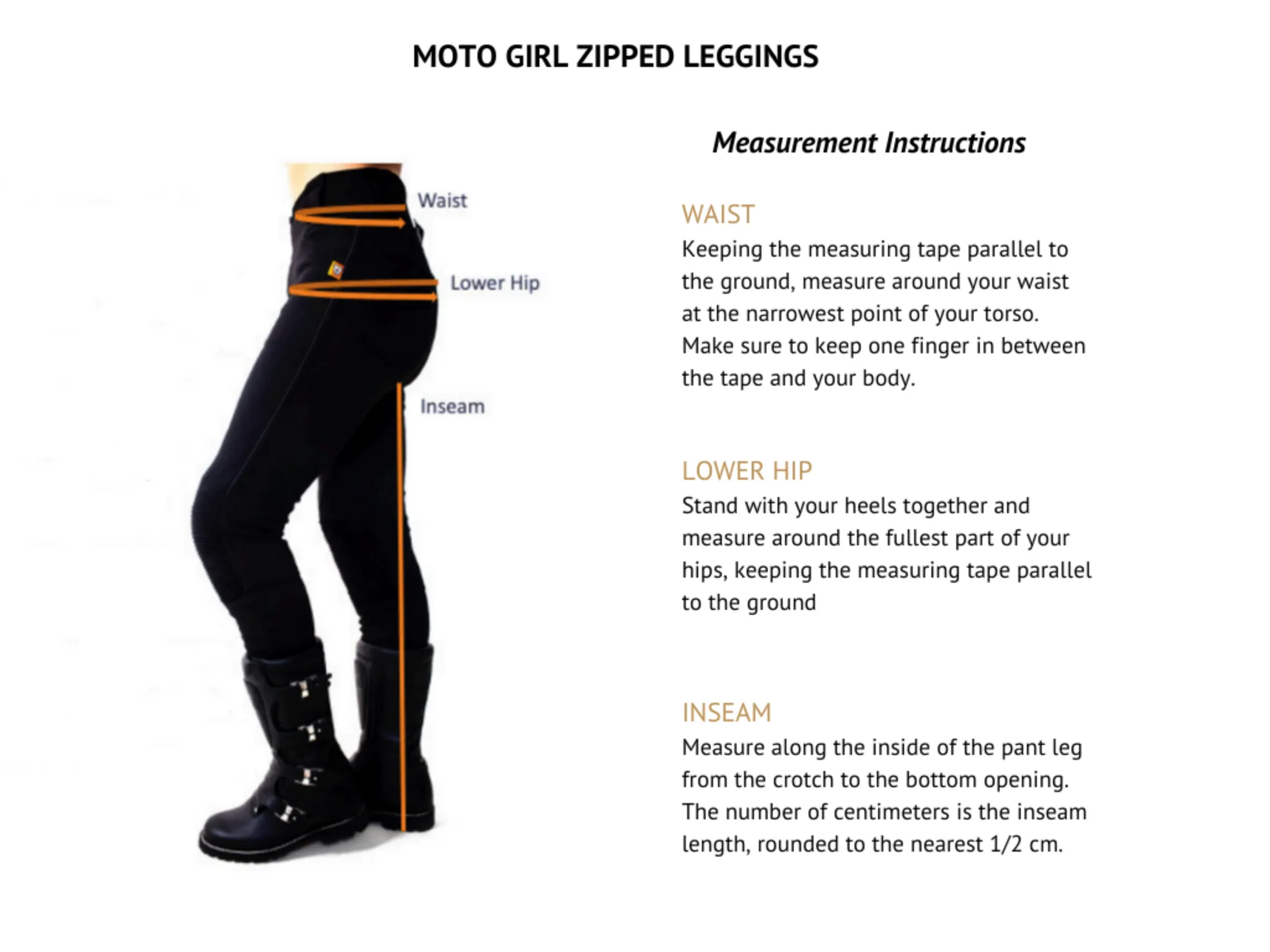 ZIPPED FRONT - Women's Motorcycle Leggings