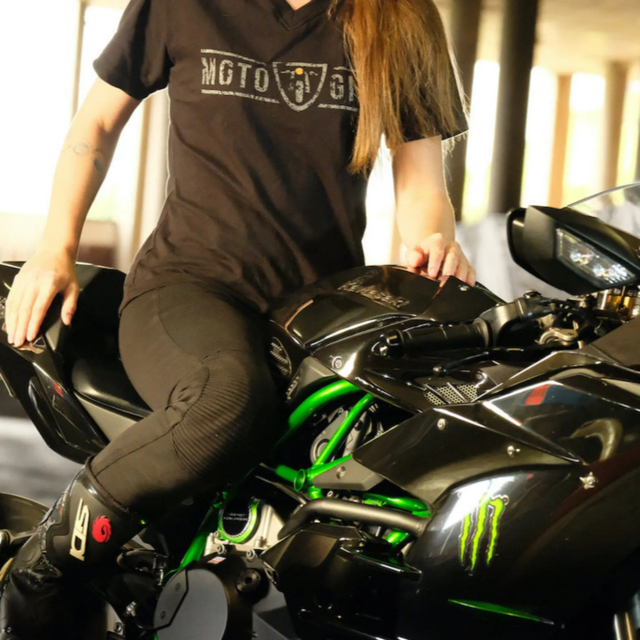 ZIPPED FRONT - Women's Motorcycle Leggings